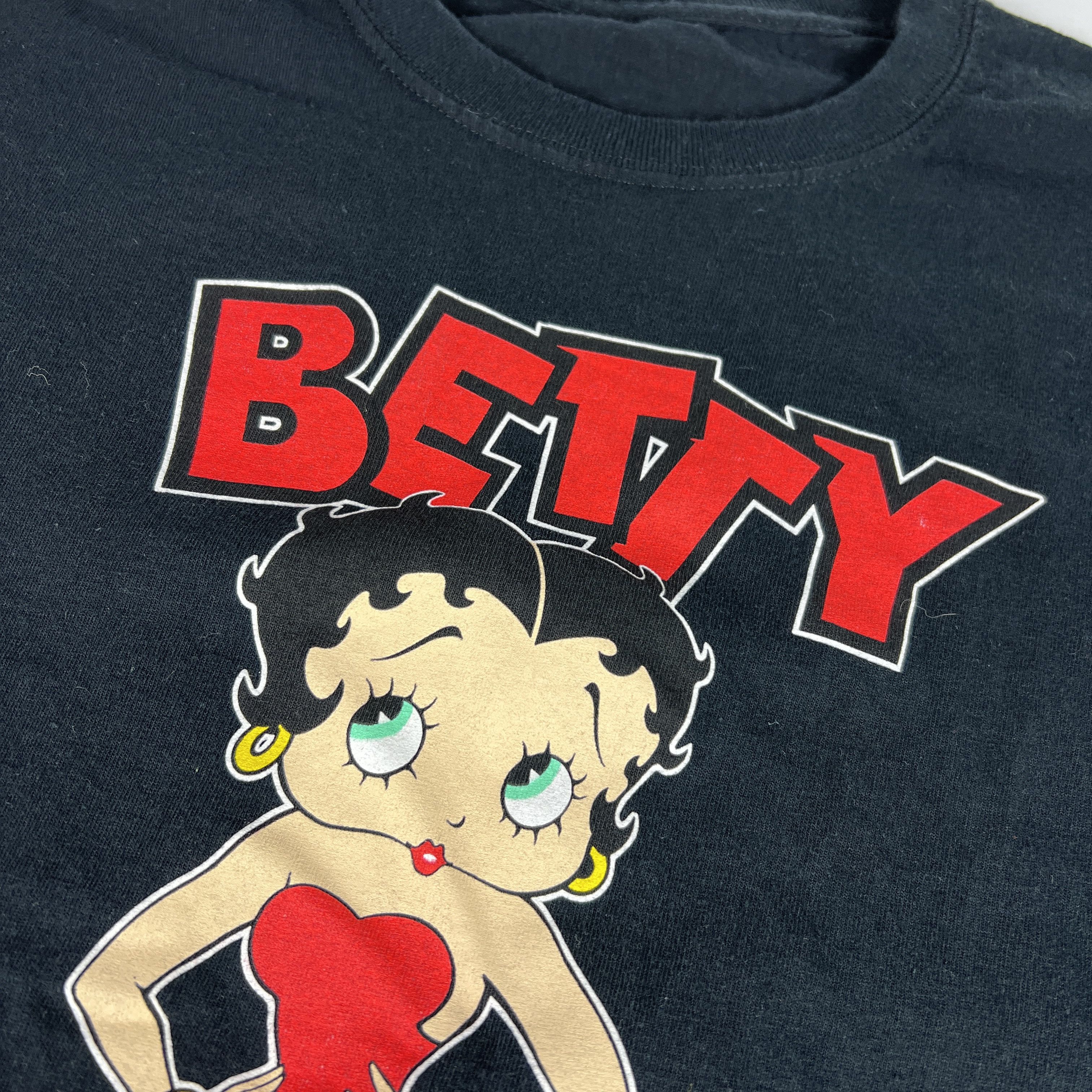 Vintage VTG 90s Betty Boop Shirt Black Double Sided Short Sleeve Tee Size US XXL / EU 58 / 5 - 5 Thumbnail