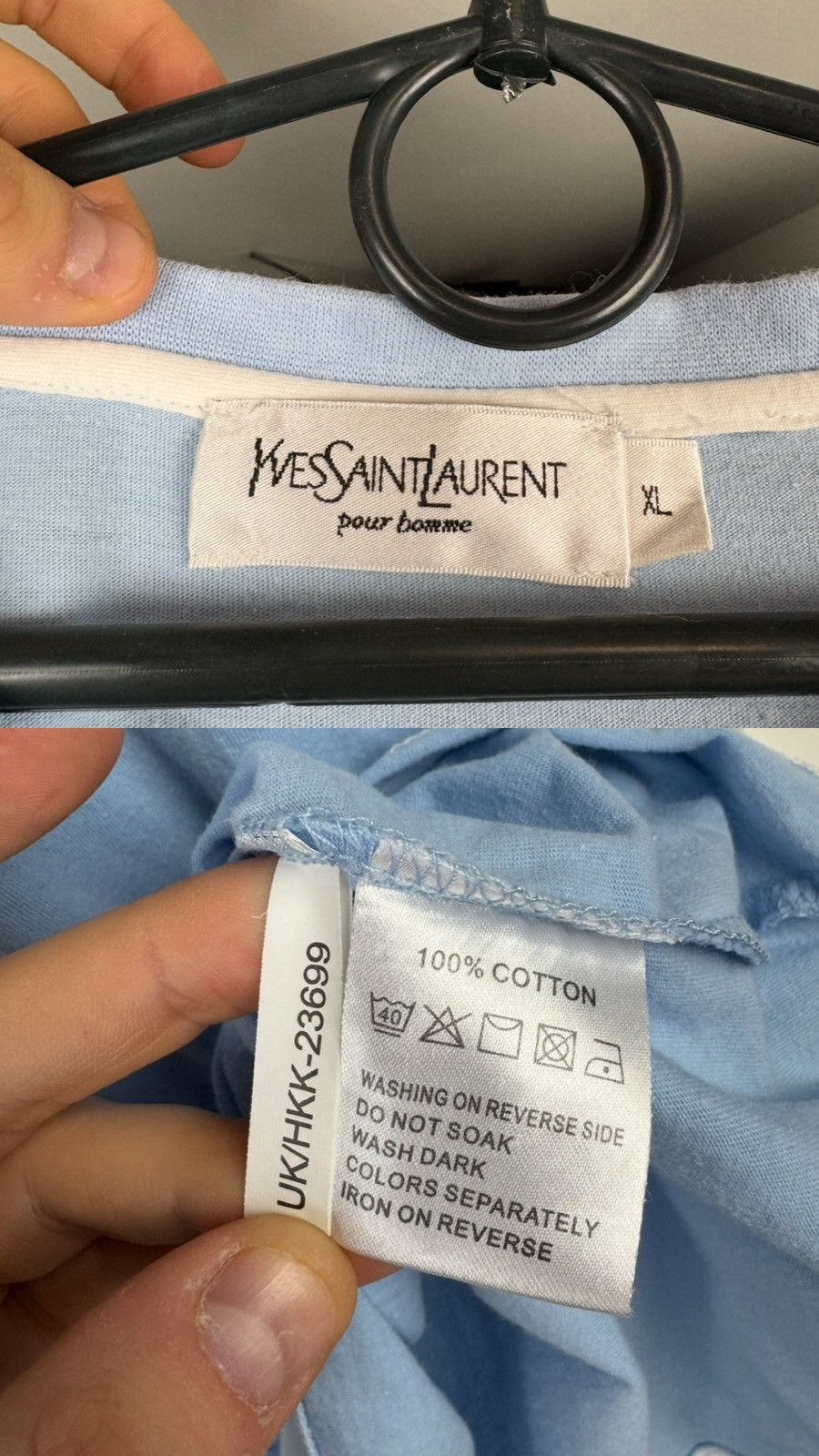 Yves Saint Laurent Yves Saint Laurent YSL Pour Homme Big logo T-shirt Size US XL / EU 56 / 4 - 4 Thumbnail