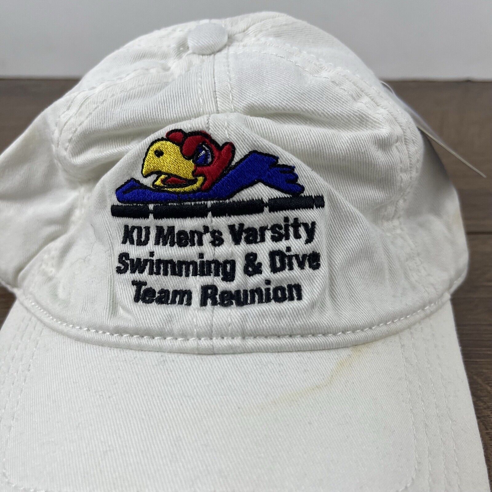 Other Kansas Jayhawks Swimming Dive Hat White Cap Hat Adjustable H Size ONE SIZE - 7 Thumbnail