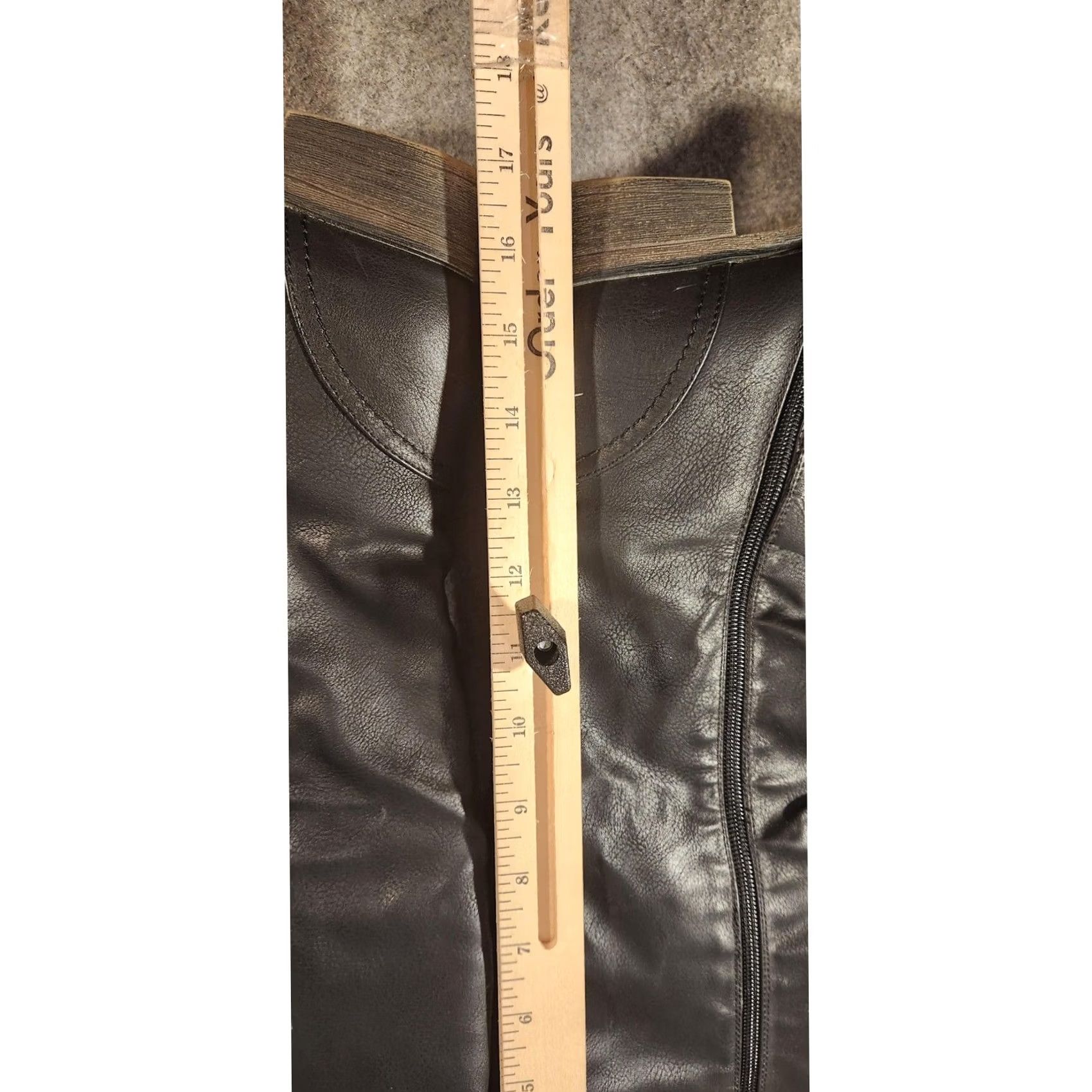 XOXO XOXO Makena Boots Womens 8.5 Black Knee High Biker Buckle Strap Zip Size US 9 / IT 39 - 4 Thumbnail