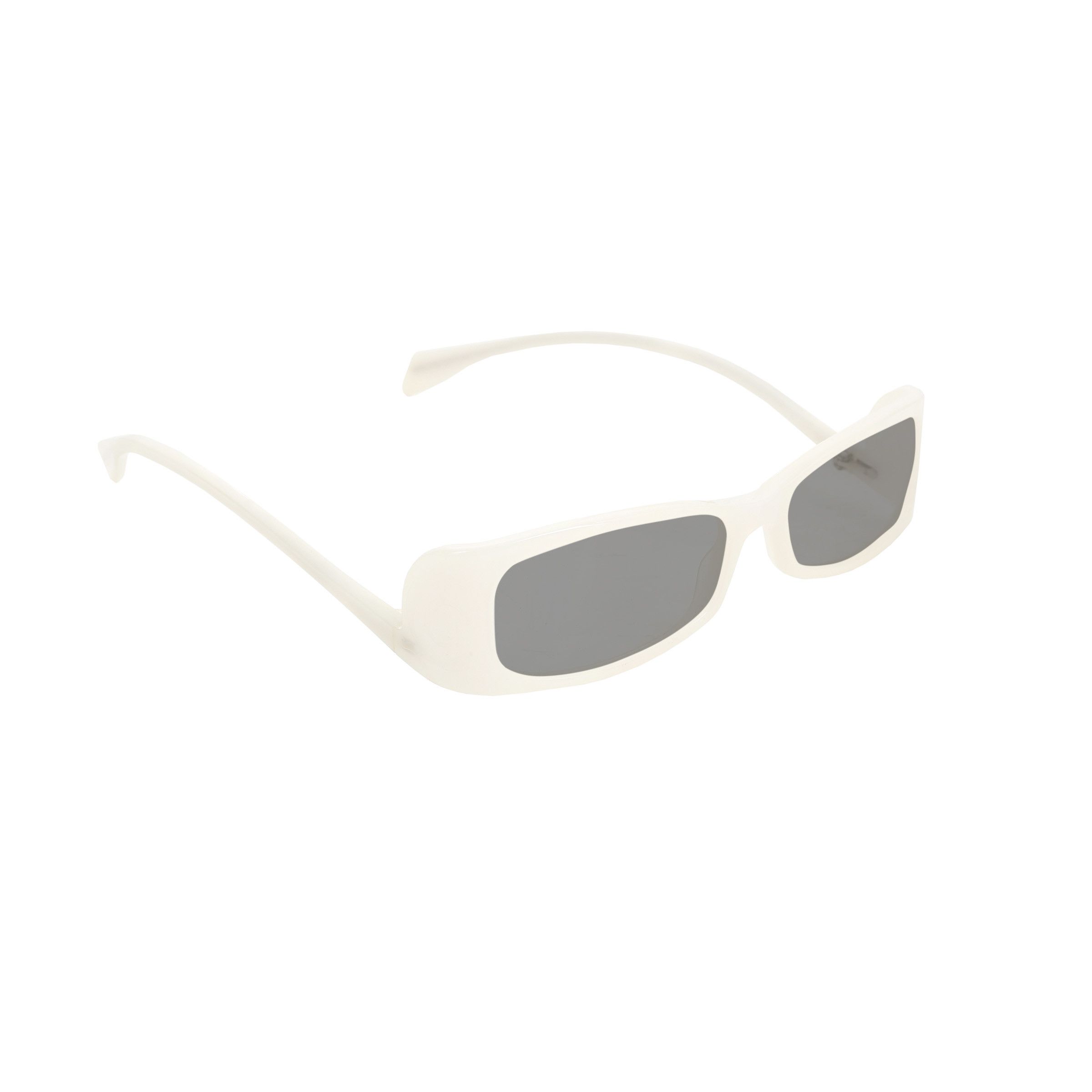 Alexander McQueen Alexander McQueen '90s Milky White Flat Sunglasses Size ONE SIZE - 1 Thumbnail