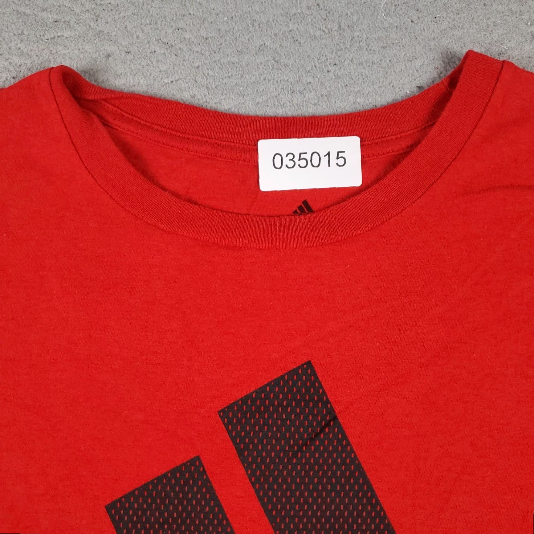 Adidas Adidas T Shirt Mens Large Red Logo Short Sleeve Crew Neck Casual Cotton Blend Regular Fit Adult Size US L / EU 52-54 / 3 - 3 Thumbnail