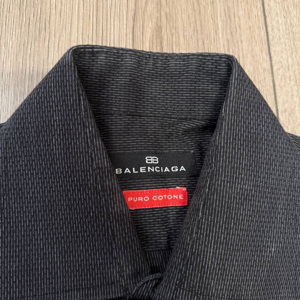 Balenciaga Balenciaga Mens Black Long Sleeve Shirt Size 15 1/2 39 Size US L / EU 52-54 / 3 - 3 Thumbnail