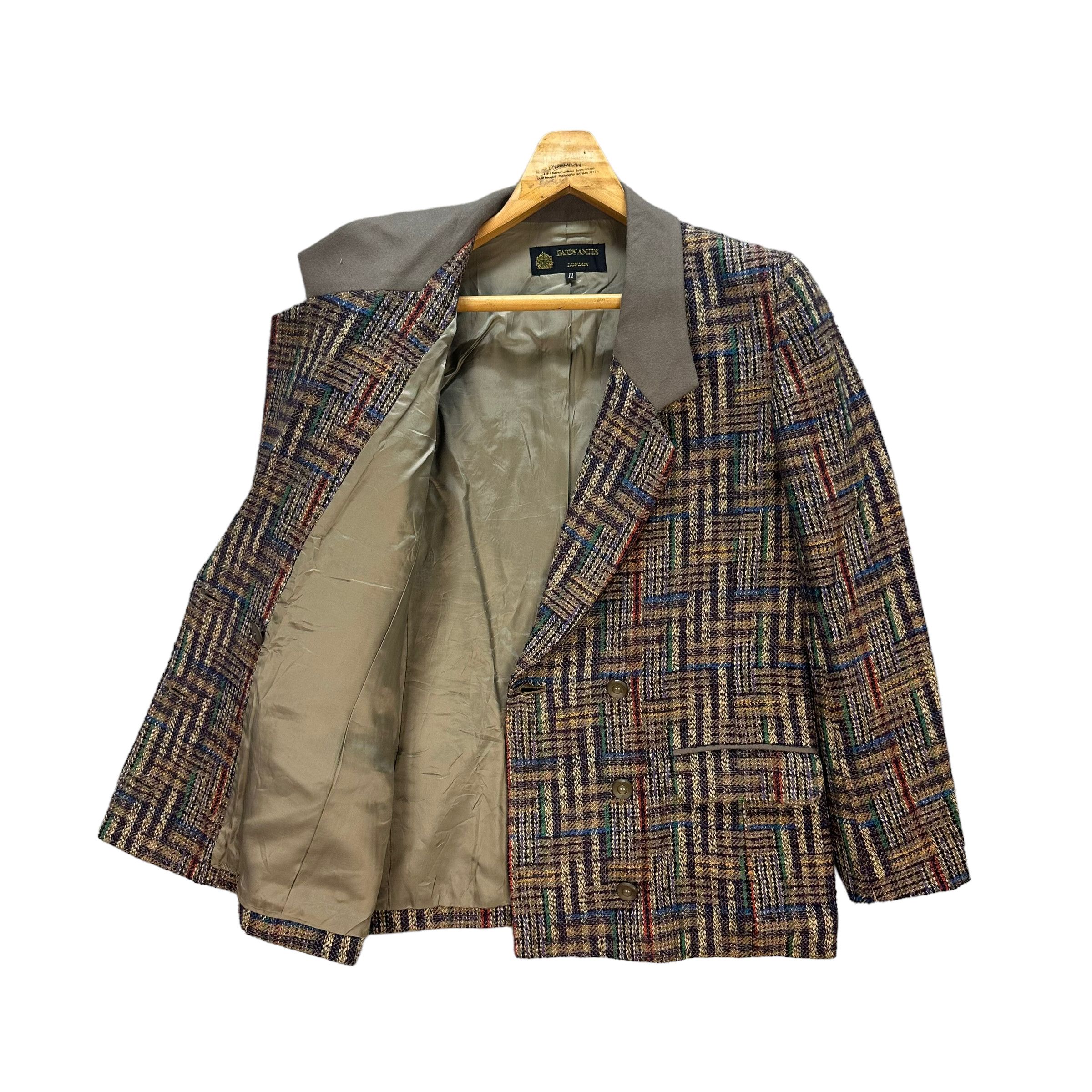 Hardy Amies HARDY AMIES COLORFUL DOUBLE BREASTED COAT JACKET #8382-006 Size M / US 6-8 / IT 42-44 - 6 Thumbnail
