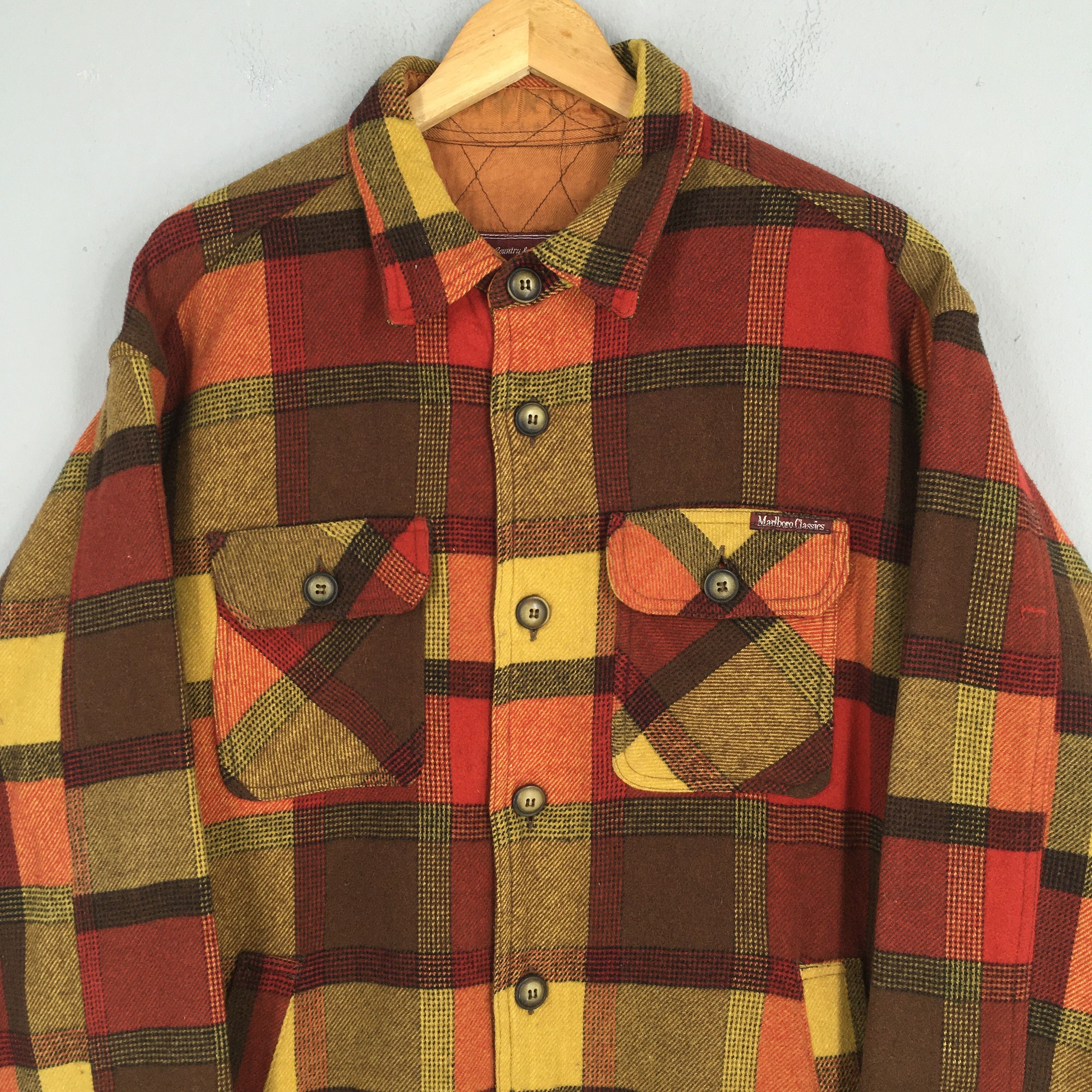 Marlboro Vintage 90s Marlboro Classic Tartan Checkered Jacket M Size US M / EU 48-50 / 2 - 2 Thumbnail
