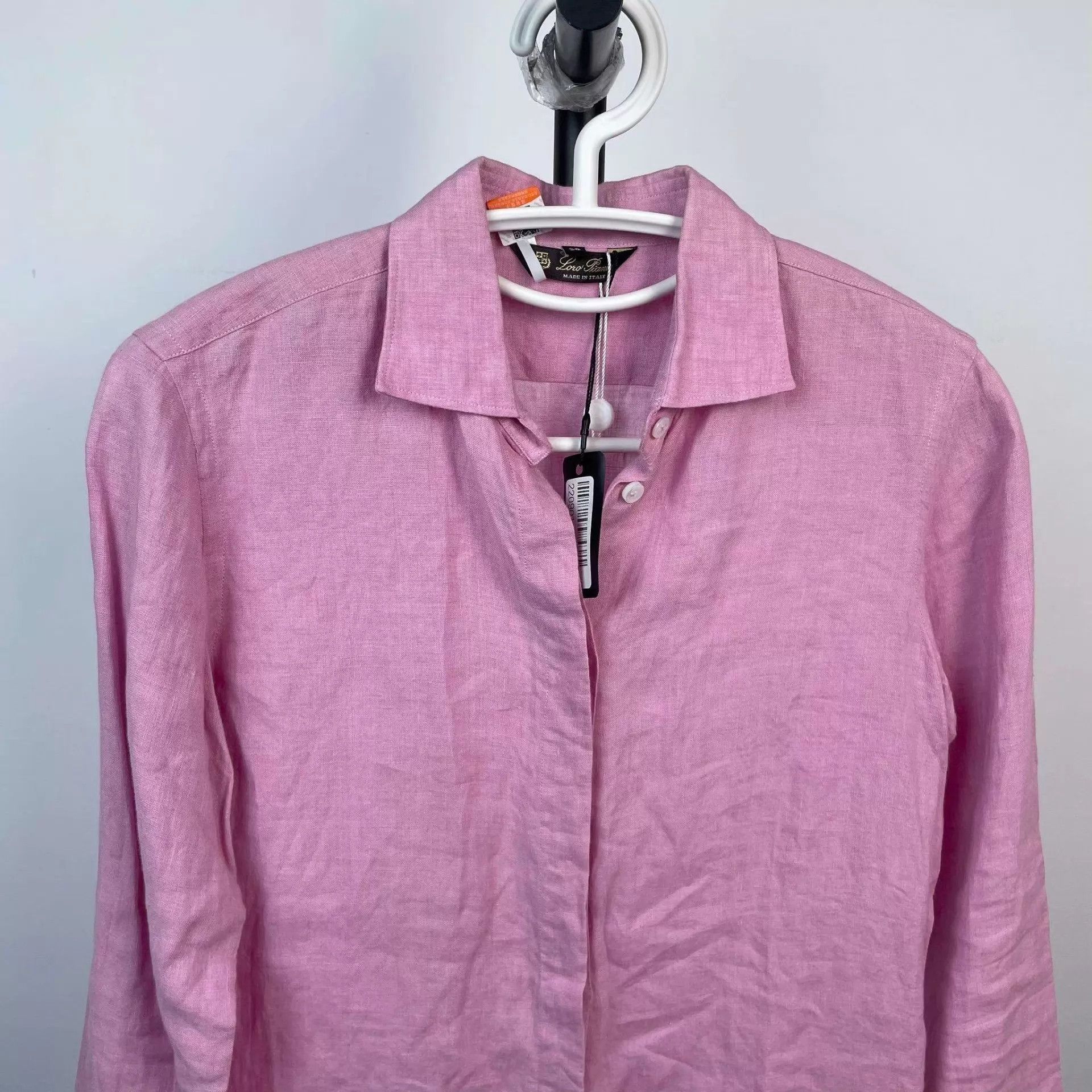 Loro Piana Loro Piana 97 New cotton long-sleeve shirt pink 38 Size XS / US 0-2 / IT 36-38 - 4 Thumbnail