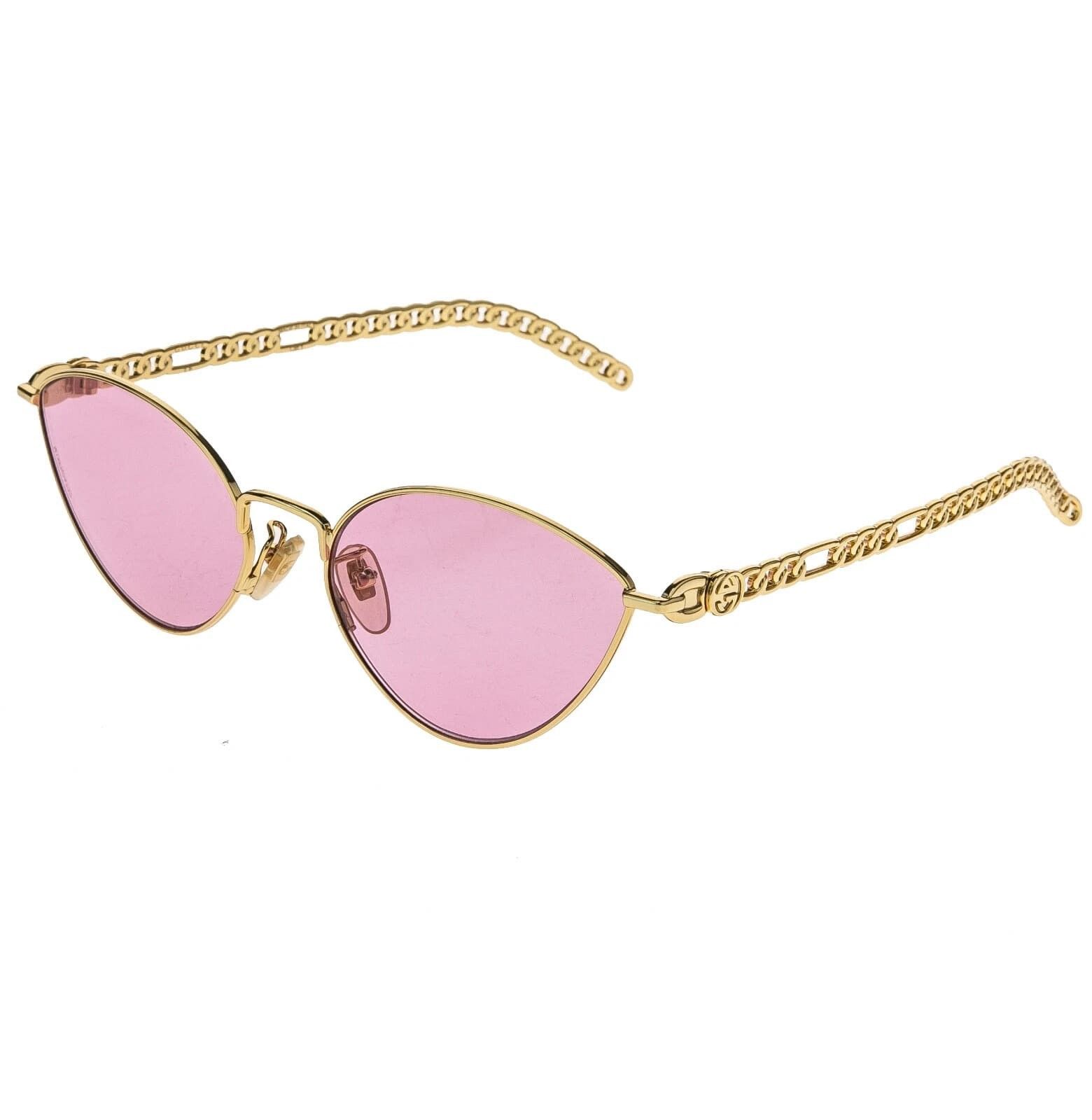 Gucci GUCCI GG0977S CHAIN 0977 Gold Pink Crystal Heart 004 Size ONE SIZE - 5 Thumbnail