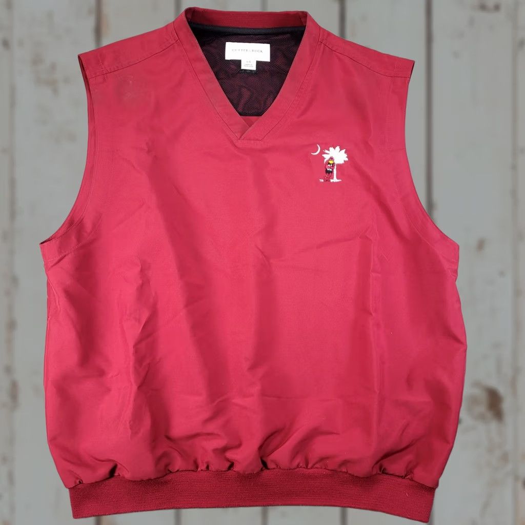 Cutter & Buck Cutter & Buck Mens Golf Vest Red Pullover Large South Carolina Gamecocks V-Neck Size US L / EU 52-54 / 3 - 1 Thumbnail