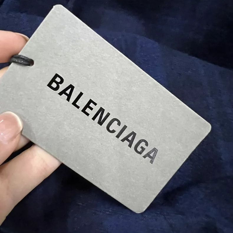 Balenciaga Balenciaga Blue Plaid Detail Long Sleeve Shirt Size US L / EU 52-54 / 3 - 5 Thumbnail