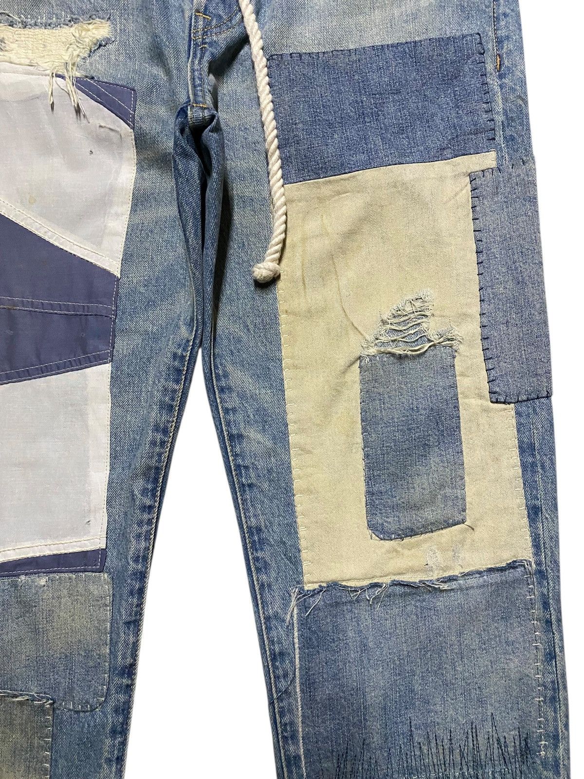 Ralph Lauren Vintage Polo Ralph Laurent Shashiko Boro Lace up Belt Jeans Size US 32 / EU 48 - 8 Thumbnail