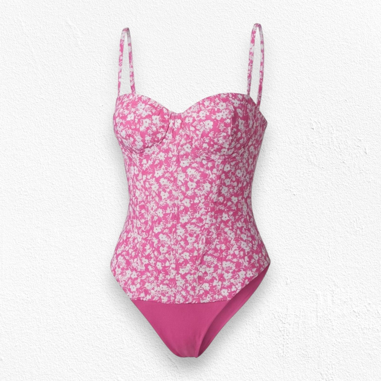 Zara Zara Pink Floral Corset Bodysuit Size Small Size S / US 4 / IT 40 - 1 Thumbnail