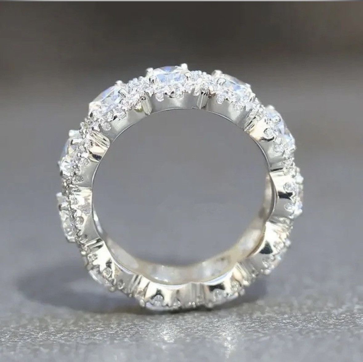 Jewelry Sparkling Cubic Zirconia Ring ( Size 6 to 10 ) Size ONE SIZE - 3 Thumbnail