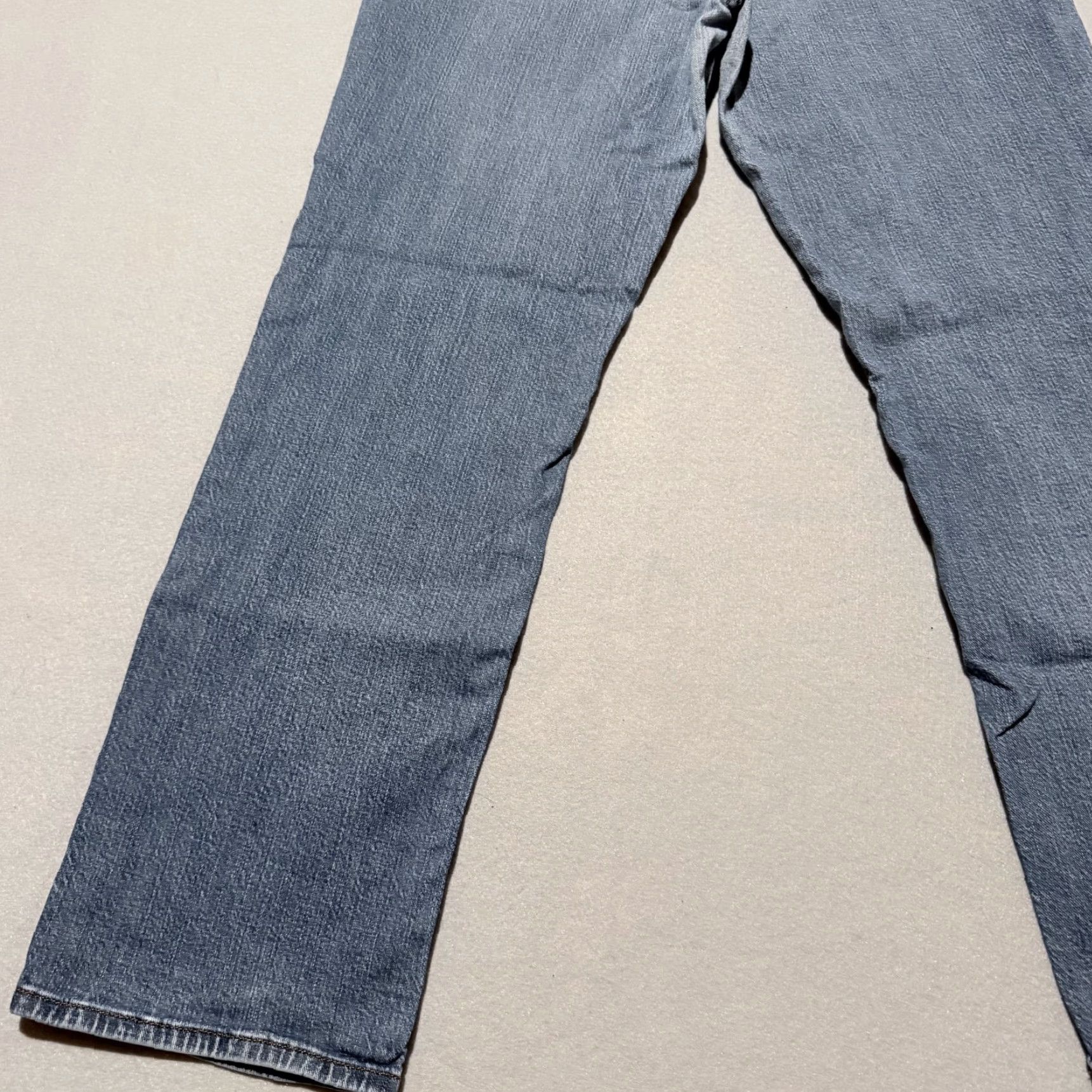 Lee Lee Straight Jeans Mens Blue Denim Stretch Medium Wash Classic Zip Fly - 30X27.5 Size US 30 / EU 46 - 7 Thumbnail
