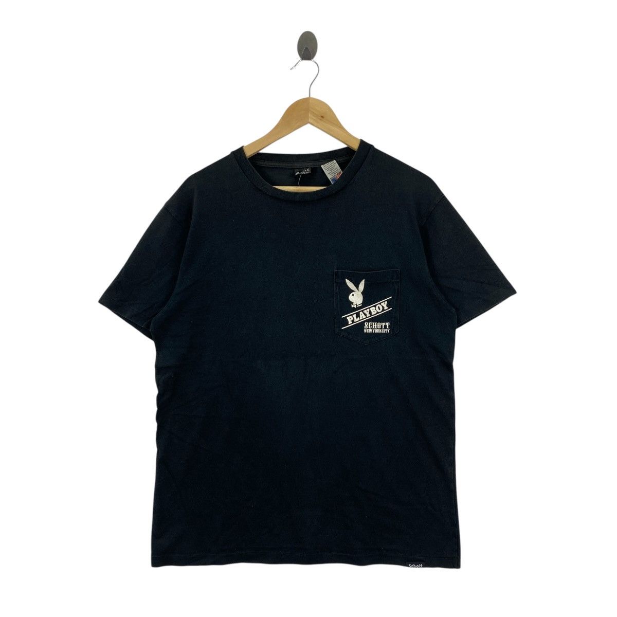 Schott Schott NYC x Playboy Pocket T-Shirt Made in USA Vintage L Size US L / EU 52-54 / 3 - 1 Thumbnail