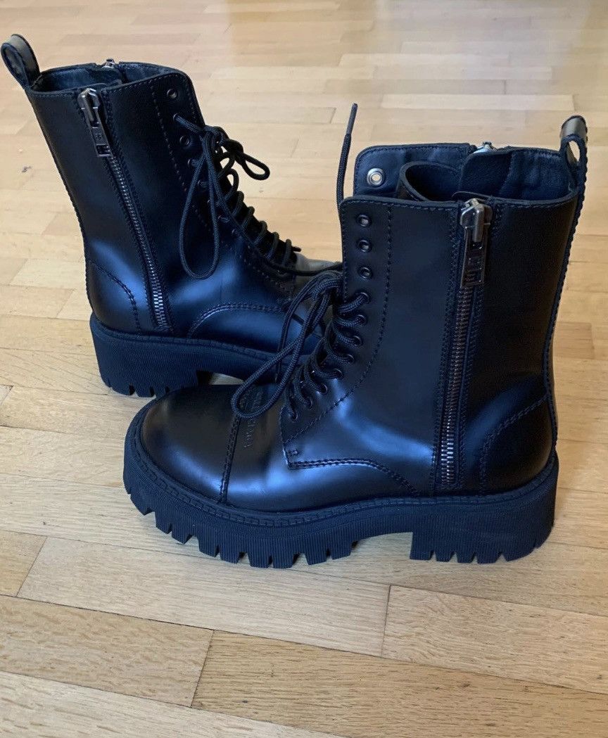 Balenciaga Leather Biker Boots