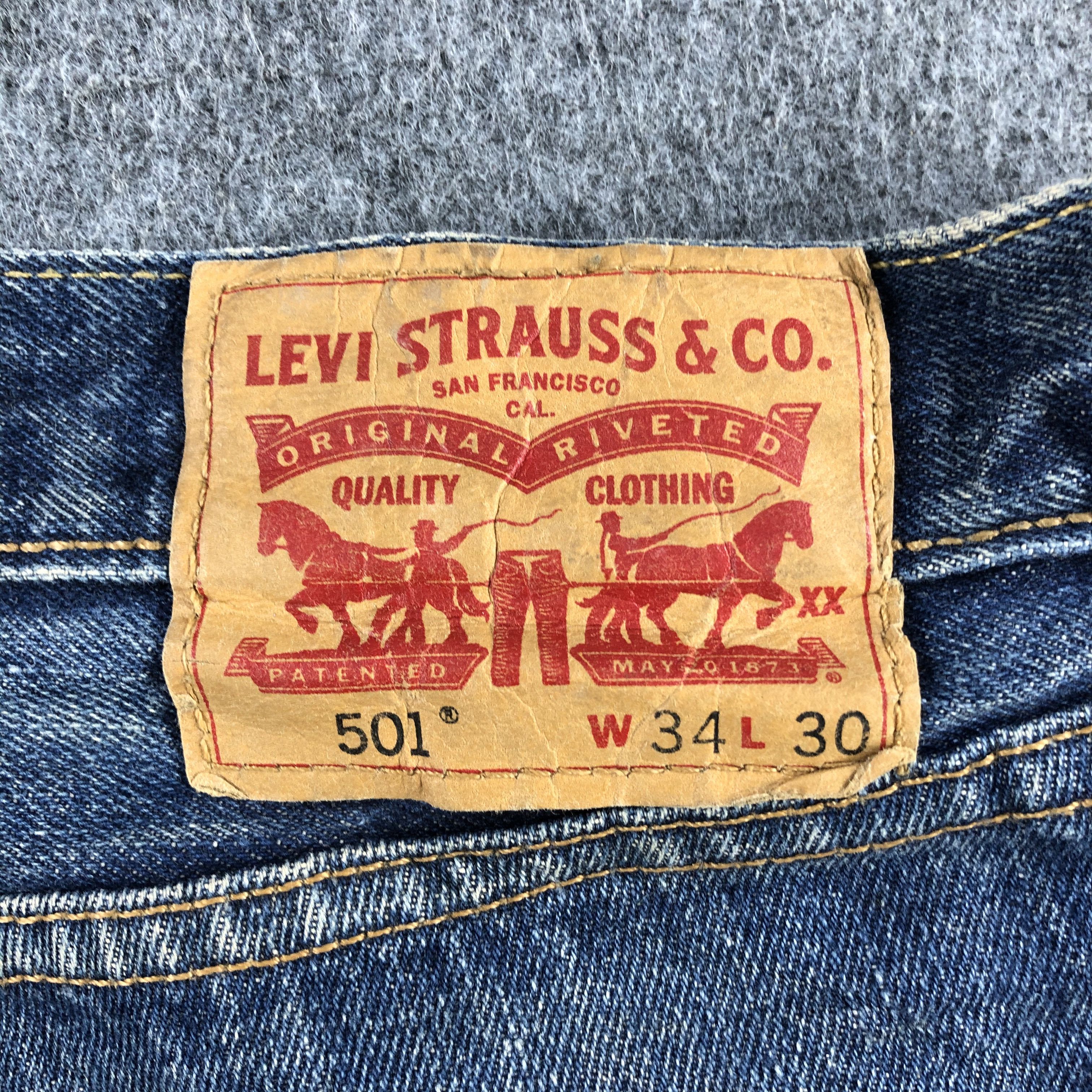 Levi's Vintage Blue Wash Levis 501 Jeans-J2066 Size US 36 / EU 52 - 5 Thumbnail