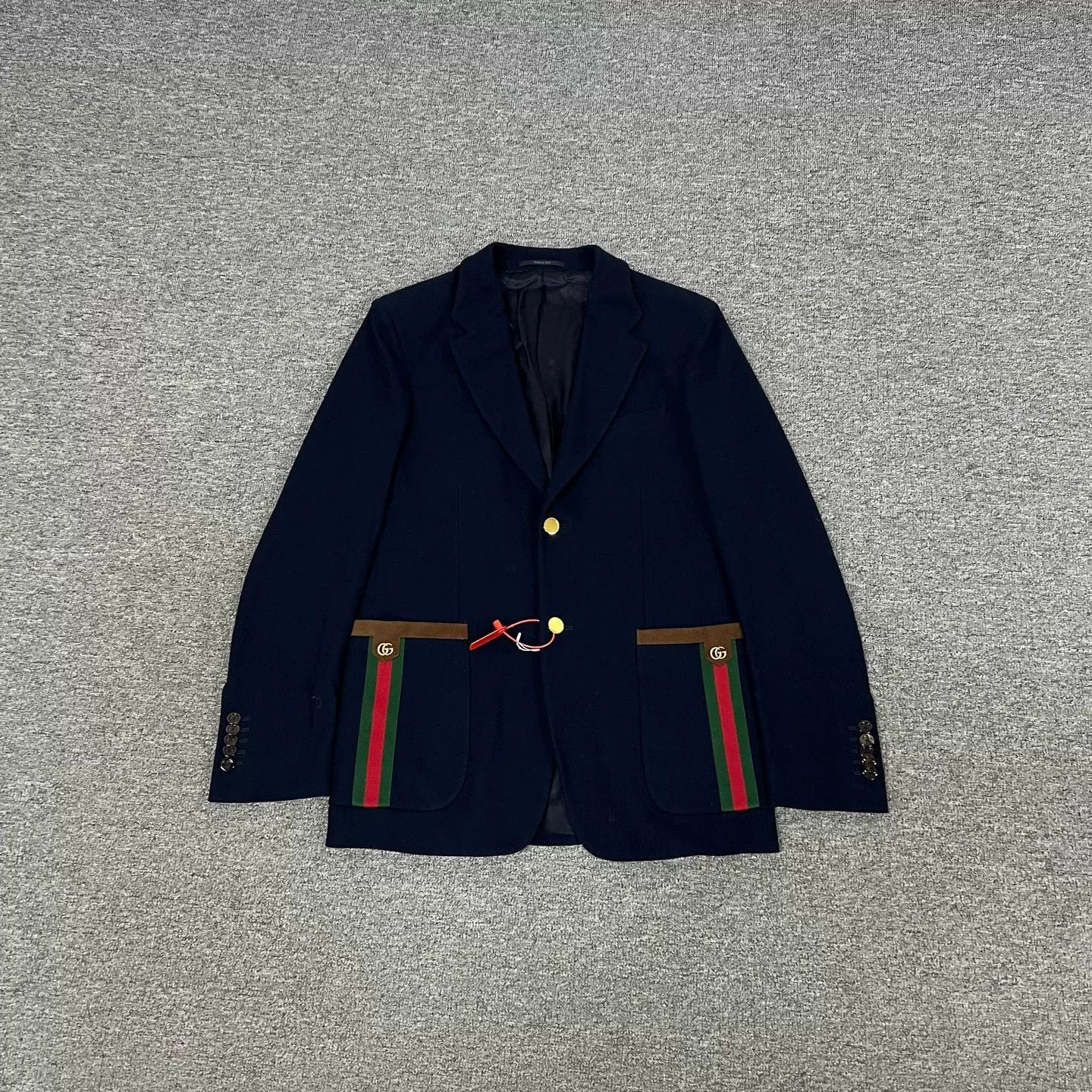 Gucci Gucci Aria Striped Pocket Long Sleeve Blazer Size US S / EU 44-46 / 1 - 1 Thumbnail