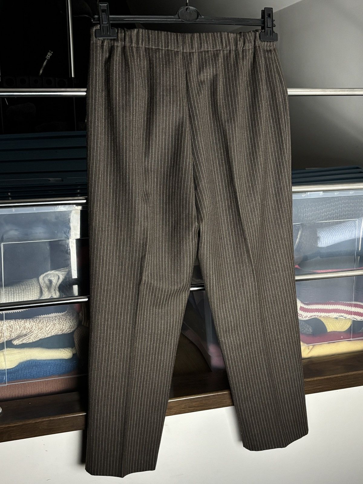 Marina Rinaldi Marina Rinaldi wool blend striped vintage luxury pants Size 34" / US 12 / IT 48 - 5 Thumbnail