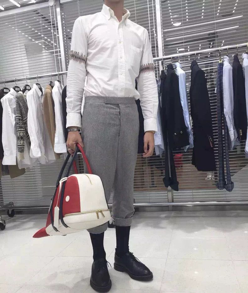 Thom Browne Thom Browne Classic Oxford shirt with pin-on collar Size US S / EU 44-46 / 1 - 4 Thumbnail