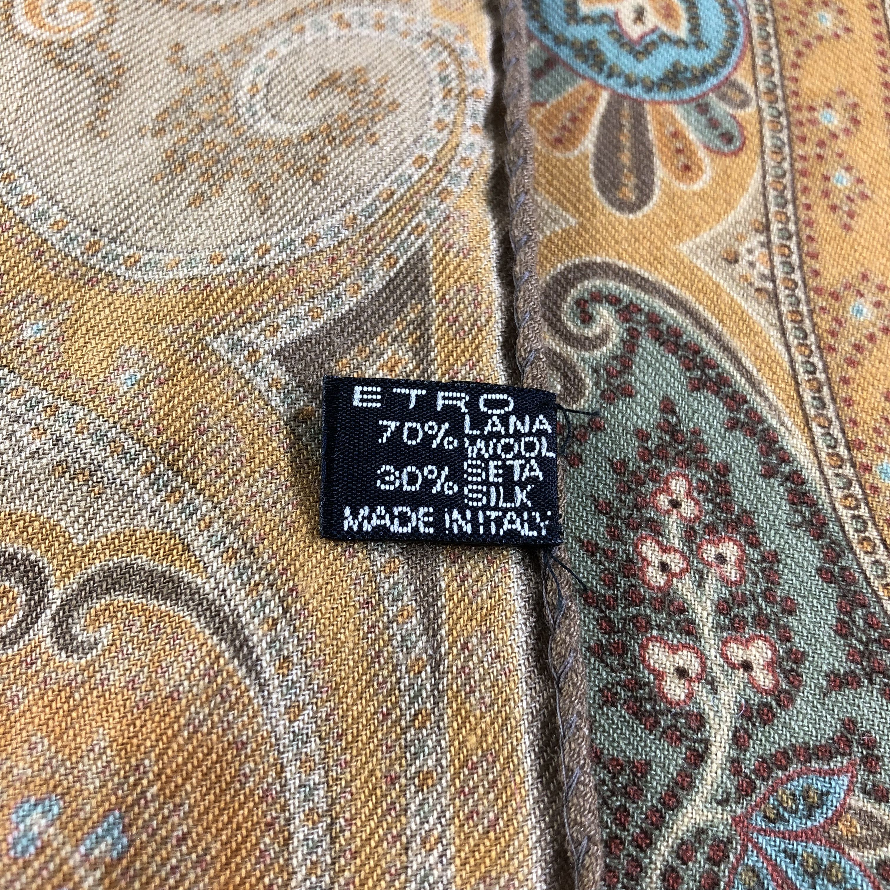 Etro Etro Paisley Wool Silk Stole Scarf Muffler Neck Wrap V1780 Size ONE SIZE - 5 Thumbnail