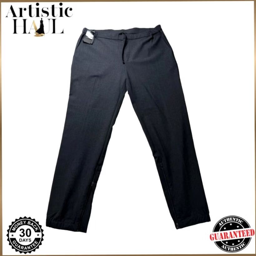 Emporio Armani Emporio Armani Men's Gray Tailored Pants Slim Fit Zip Ankle | Size 54 | Wool Front Flat Front Dress Pants Gray 34 in Inseam 32 in Regular Mens Size US 38 / EU 54 - 2 Thumbnail