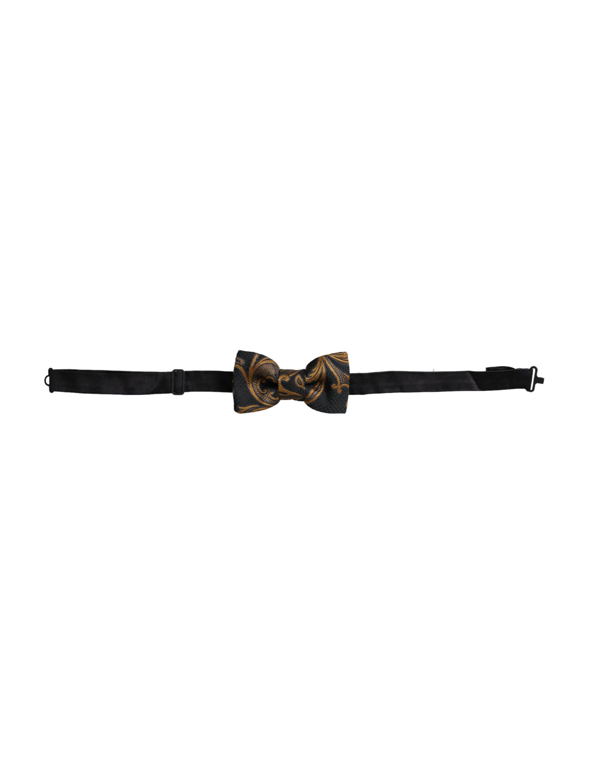Dolce & Gabbana Multicolor Jacquard Adjustable Neck Men Bow Men's Tie Size ONE SIZE - 1 Thumbnail