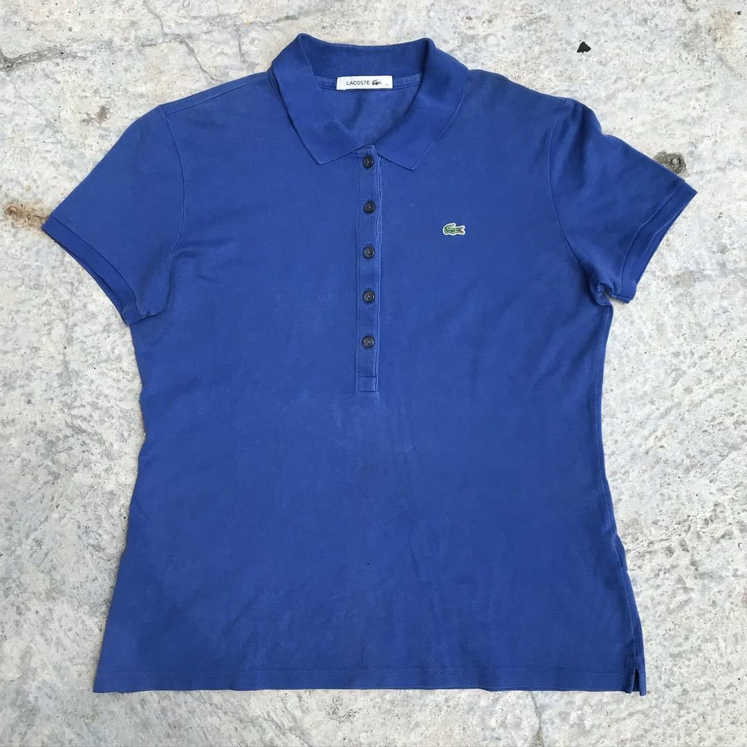 Designer × Lacoste Lacoste Women Pique Polo Shirt French Boutique size 42 Size L / US 10 / IT 46 - 1 Thumbnail