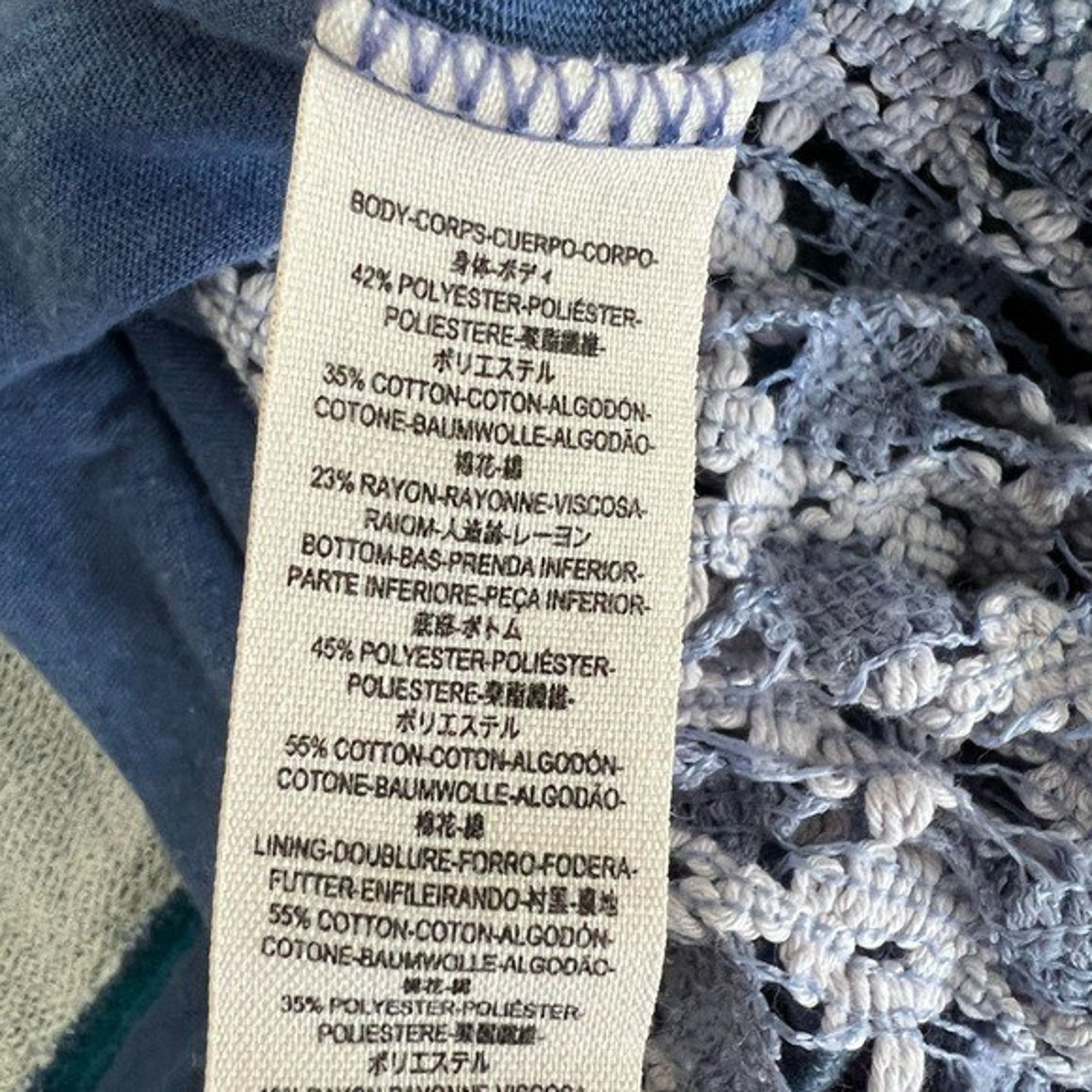 Free People Free People Shirt Size M/L Blue & Long Sleeve A003087 Size L / US 10 / IT 46 - 9 Thumbnail