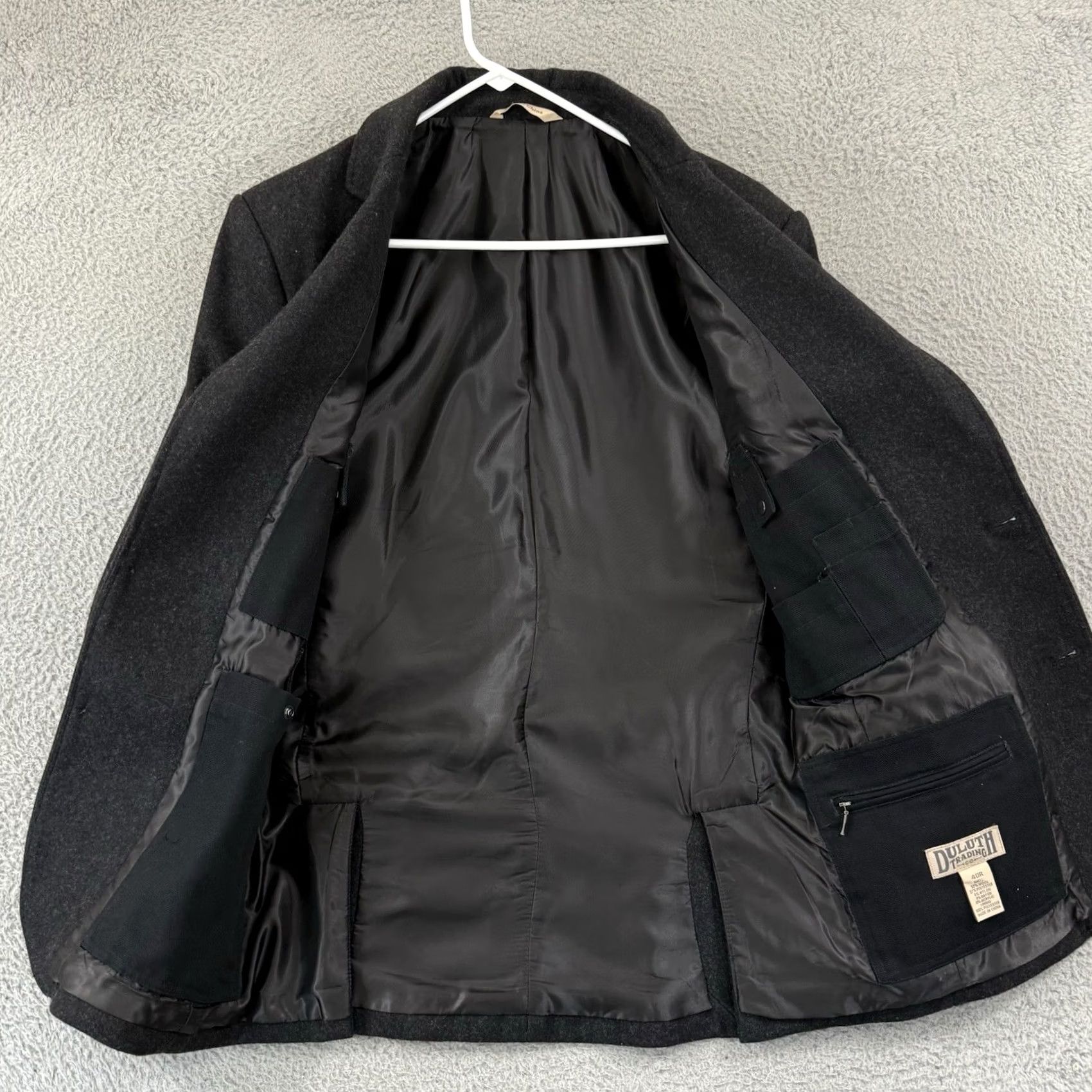 Duluth Trading Company Duluth Trading Blazer Mens 40R Black Wool Long Sleeve Jacket Shooting Outdoor Size US L / EU 52-54 / 3 - 6 Thumbnail