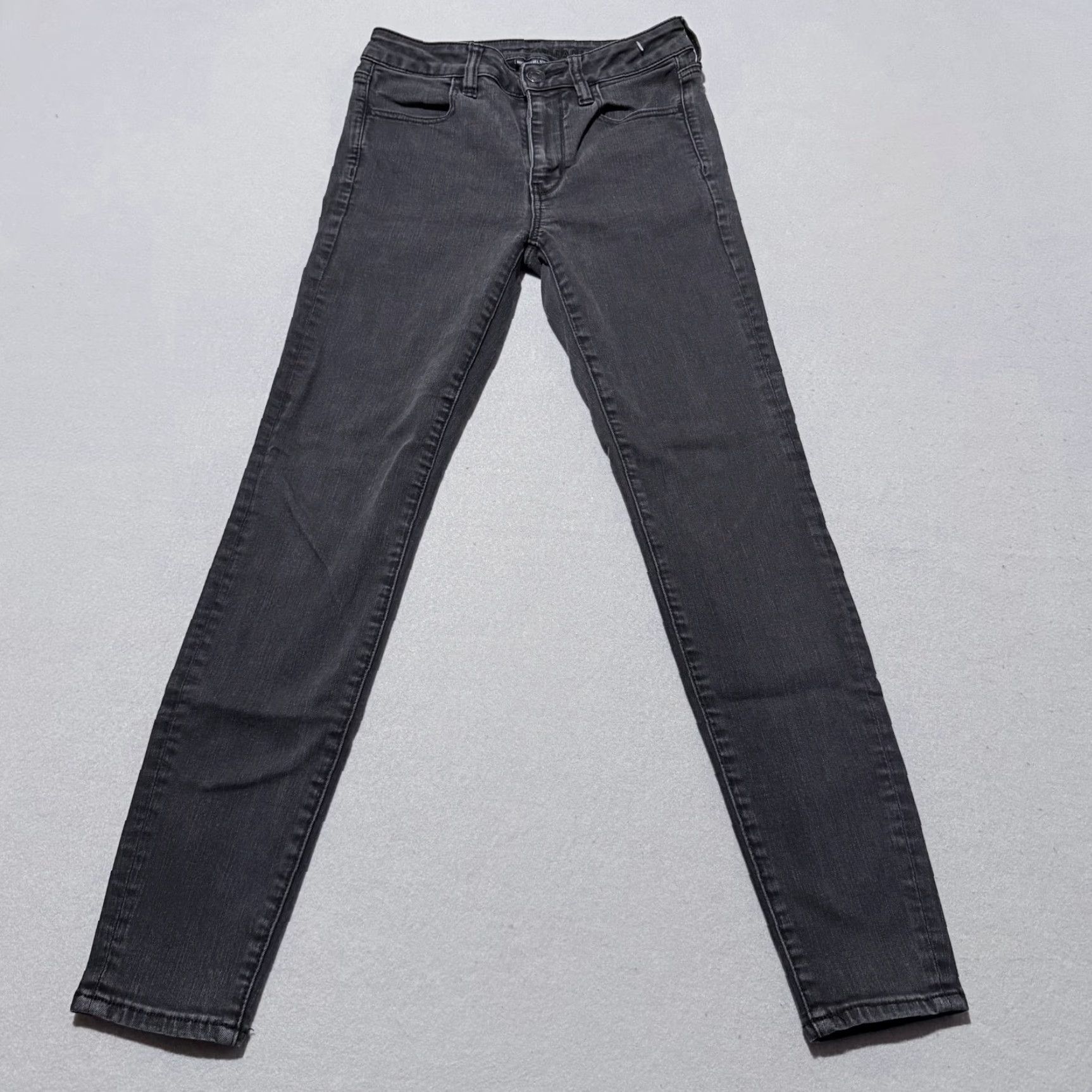 American Eagle Outfitters American Eagle NE(X)T Level Stretch Skinny Jeans Women's Gray Denim Mid Rise - 6 Size 28" / US 6 / IT 42 - 2 Thumbnail