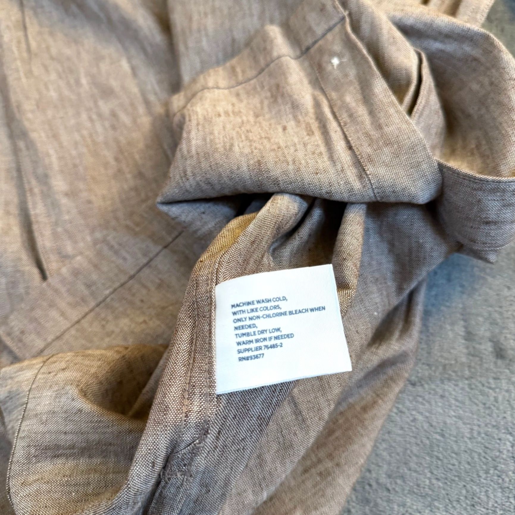 Stafford Stafford Shirt Linen Blend Button-Up Short Sleeve Brown Mens Large NWT Size US L / EU 52-54 / 3 - 6 Thumbnail