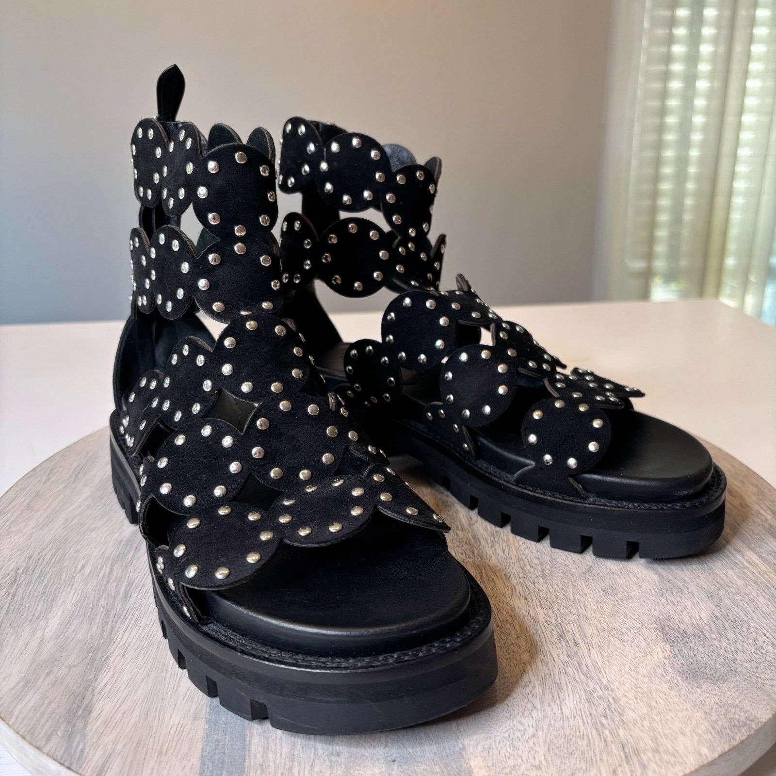 Alaia Alaia Black Suede Studded Gladiator Sandals EU 38 US Size 8 Size US 8 / IT 38 - 1 Thumbnail