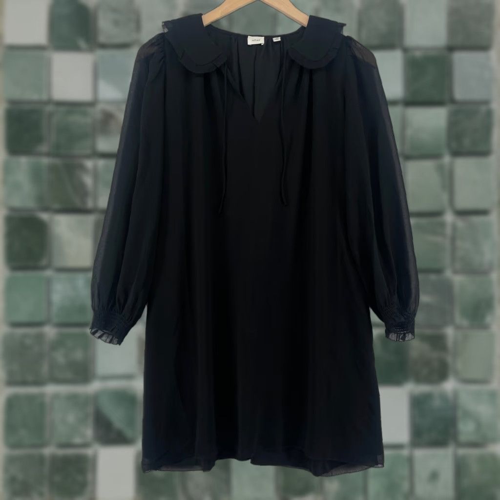 VINTAGE? No — Wilfred Dress XS Mini Aritzia Chiffon Bugsy Collared