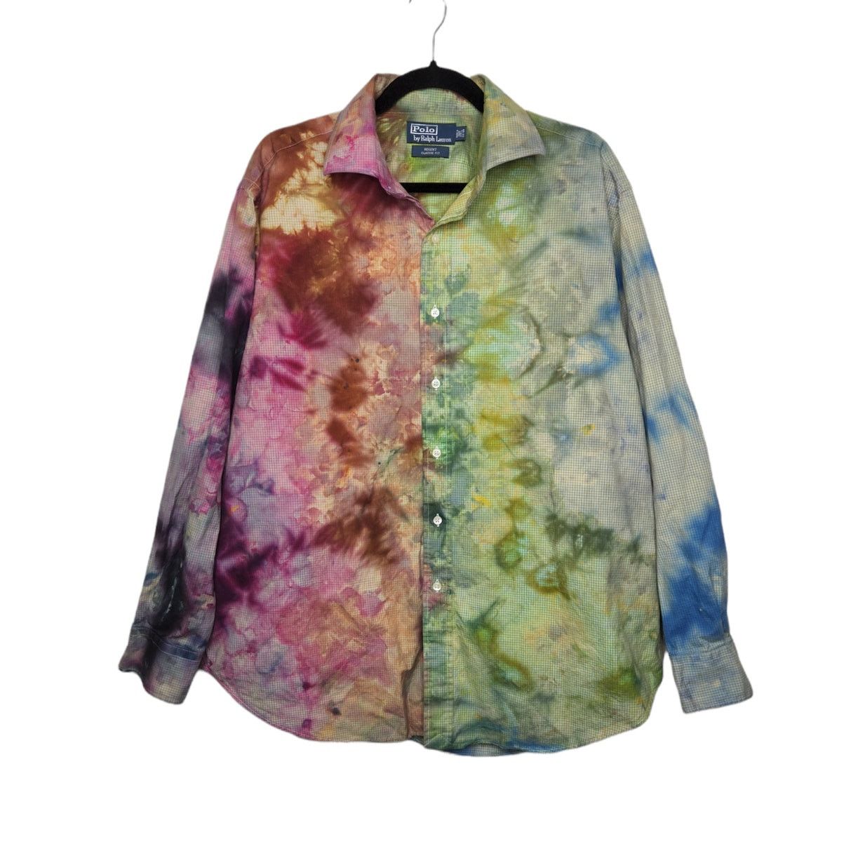 Polo Ralph Lauren Polo Ralph Lauren Regent Classic Button Custom Ice Tie Dye Size US XL / EU 56 / 4 - 1 Thumbnail