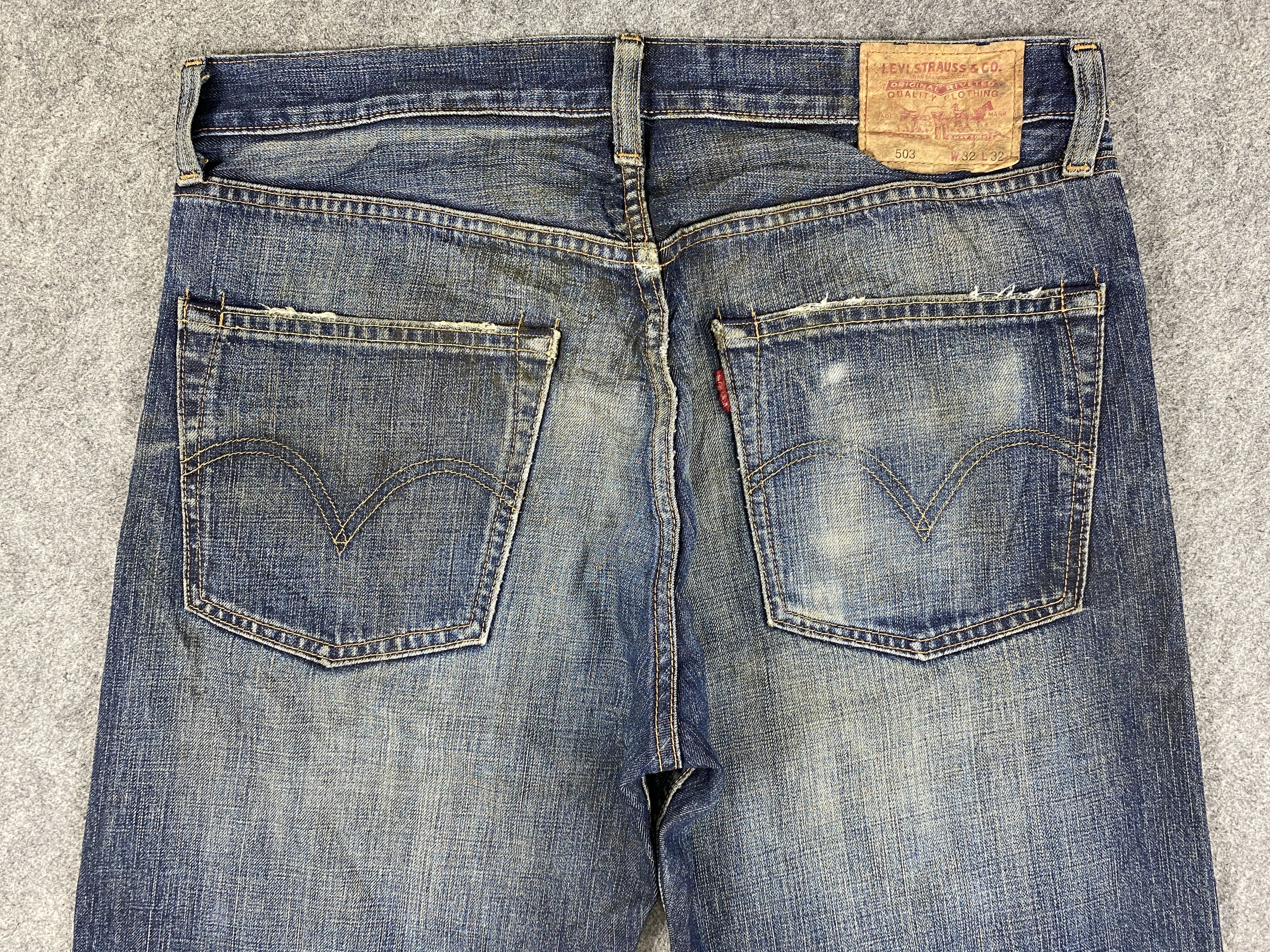 Levi's Blue Distressed Vintage Levi's 503 34x30 Denim -JN2158 Size US 34 / EU 50 - 4 Thumbnail