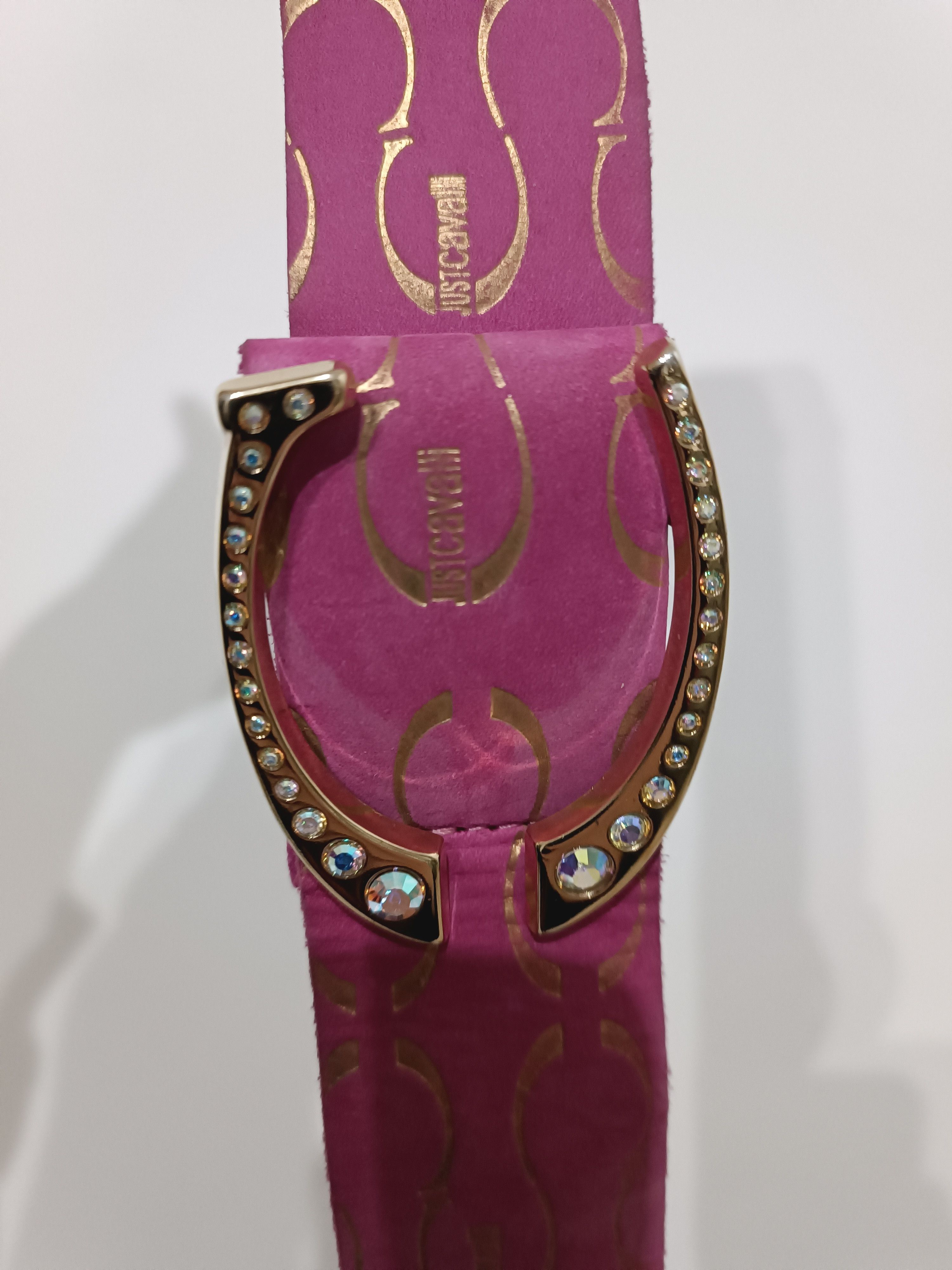 Roberto Cavalli Just cavalli vintage Pink glittery belt cm 75 Size ONE SIZE - 6 Thumbnail