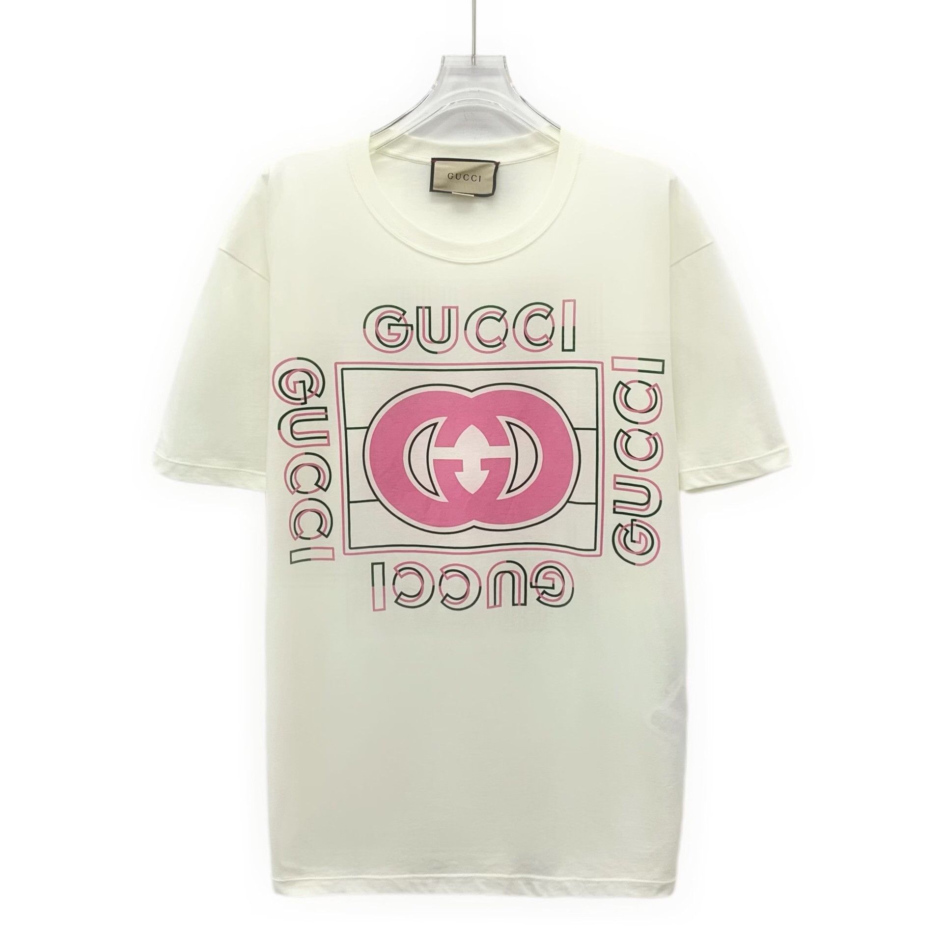 Gucci Gucci Logo Print Cotton T-Shirt Size M Size US M / EU 48-50 / 2 - 1 Thumbnail