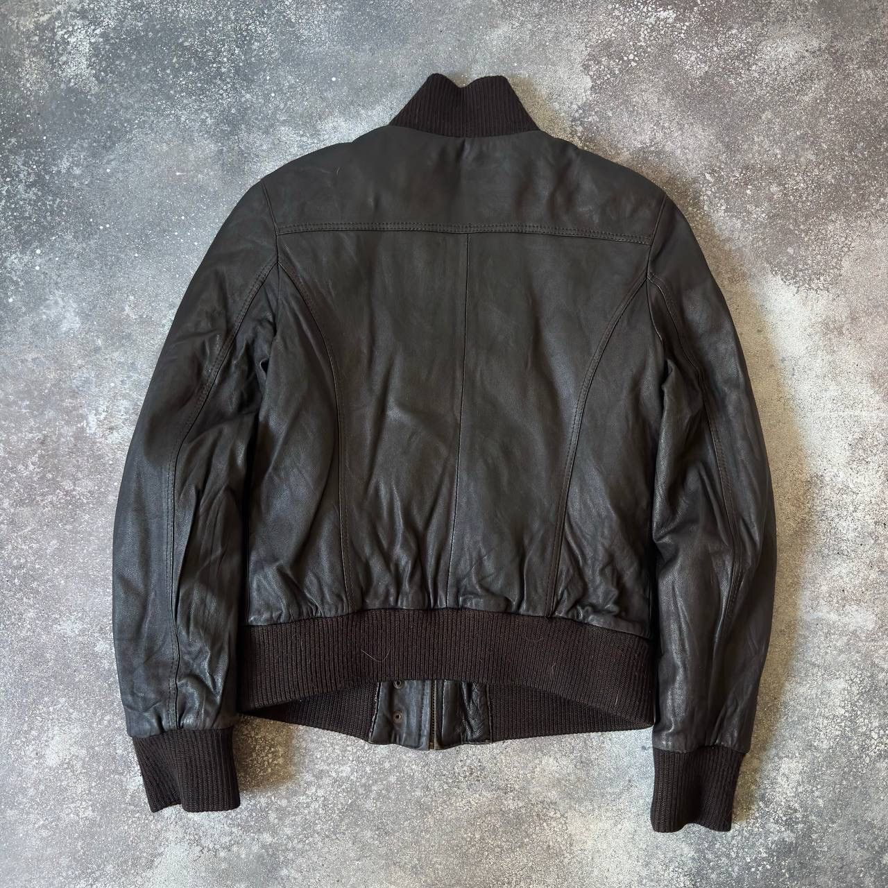 20471120 Japan Retro Style Vintage Brown Leather Jacket Size XL / US 12-14 / IT 48-50 - 7 Thumbnail