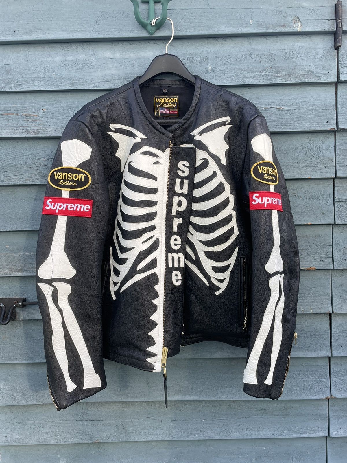 Supreme Supreme Vanson Leather Bones Jacket | Grailed