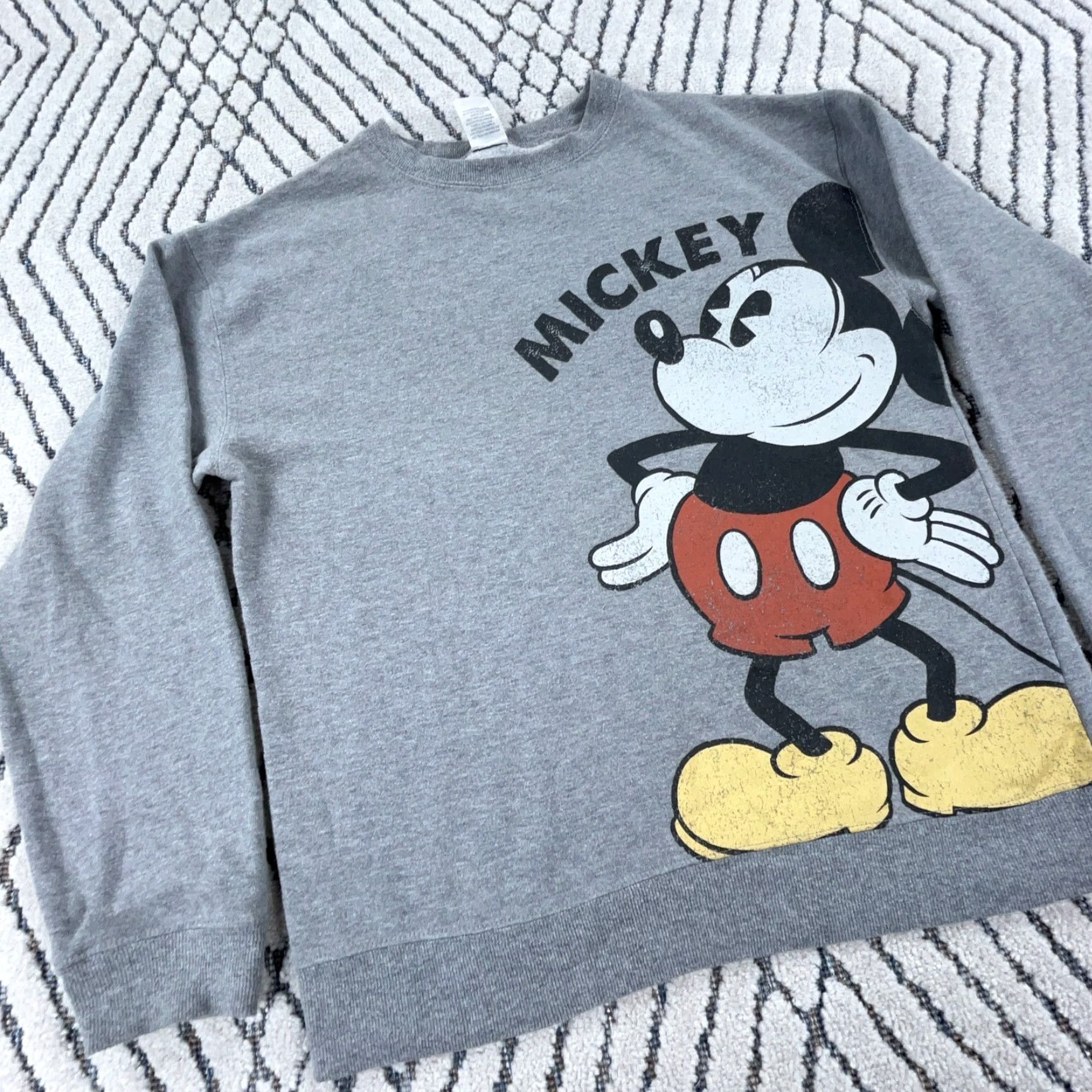 Disney Disney Sweatshirt Women XS Gray Crew Neck Mickey Mouse Big Print Logo Size XS / US 0-2 / IT 36-38 - 5 Thumbnail