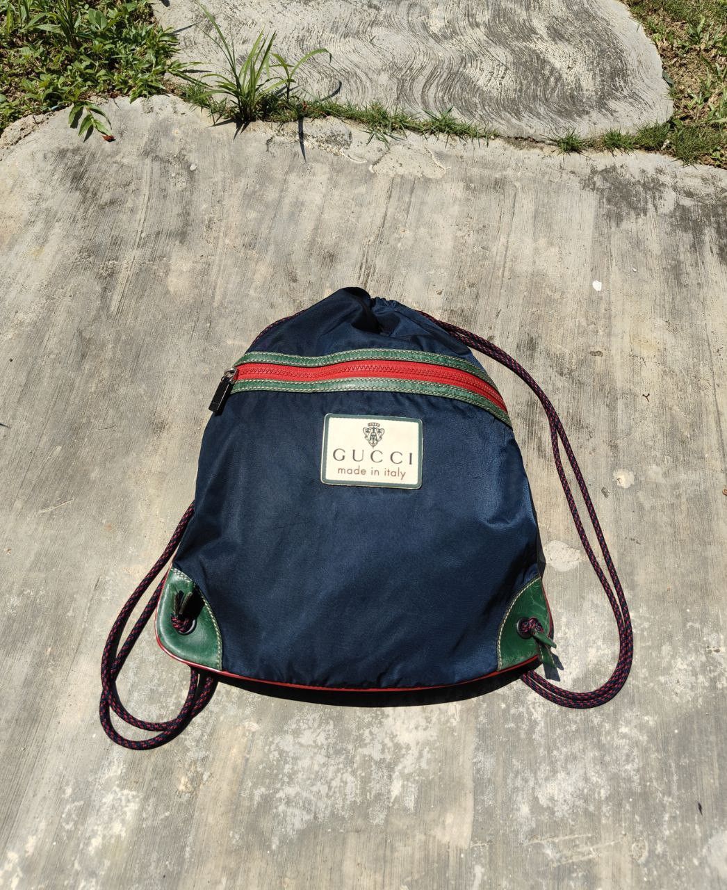 Gucci Gucci Drawstring Nylon Backpack Size ONE SIZE - 8 Thumbnail