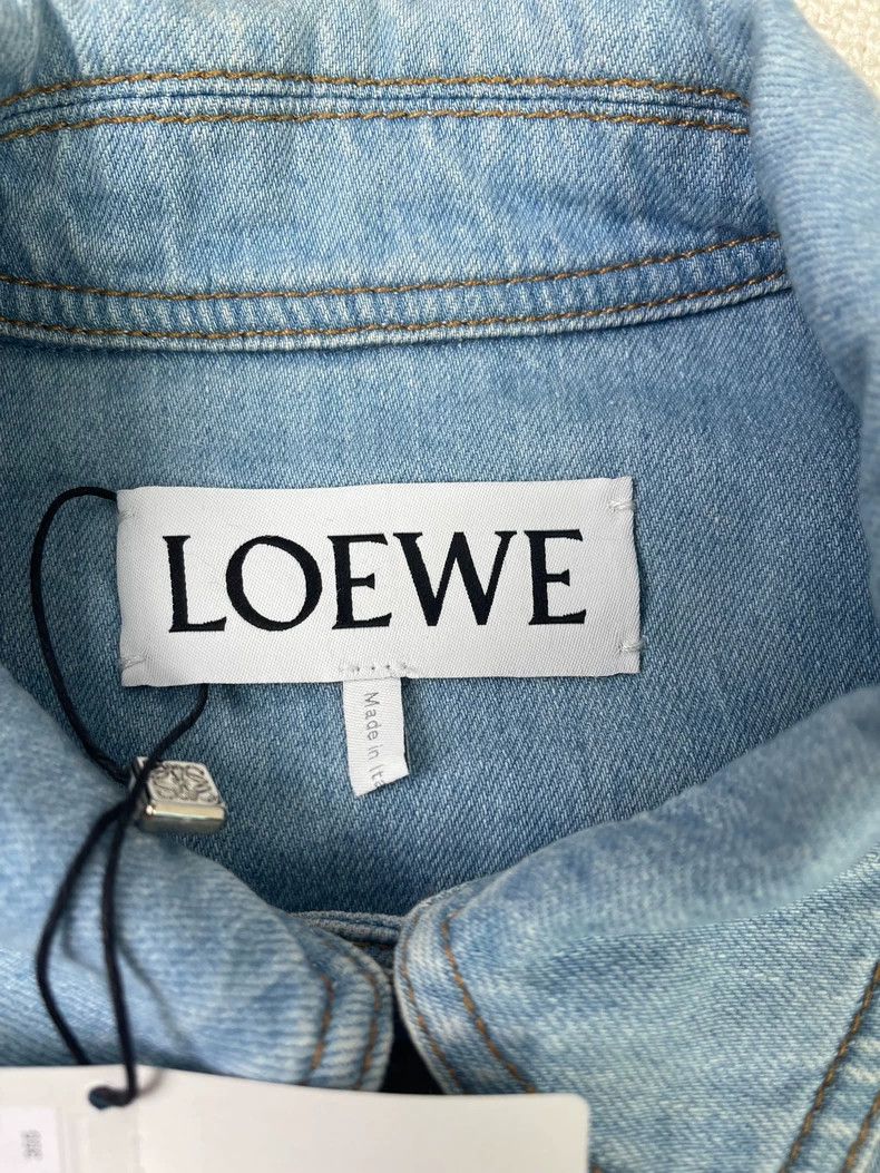 Loewe LOEWE FW21 Asymmetric Workwear denim jacket Size XS / US 0-2 / IT 36-38 - 3 Thumbnail