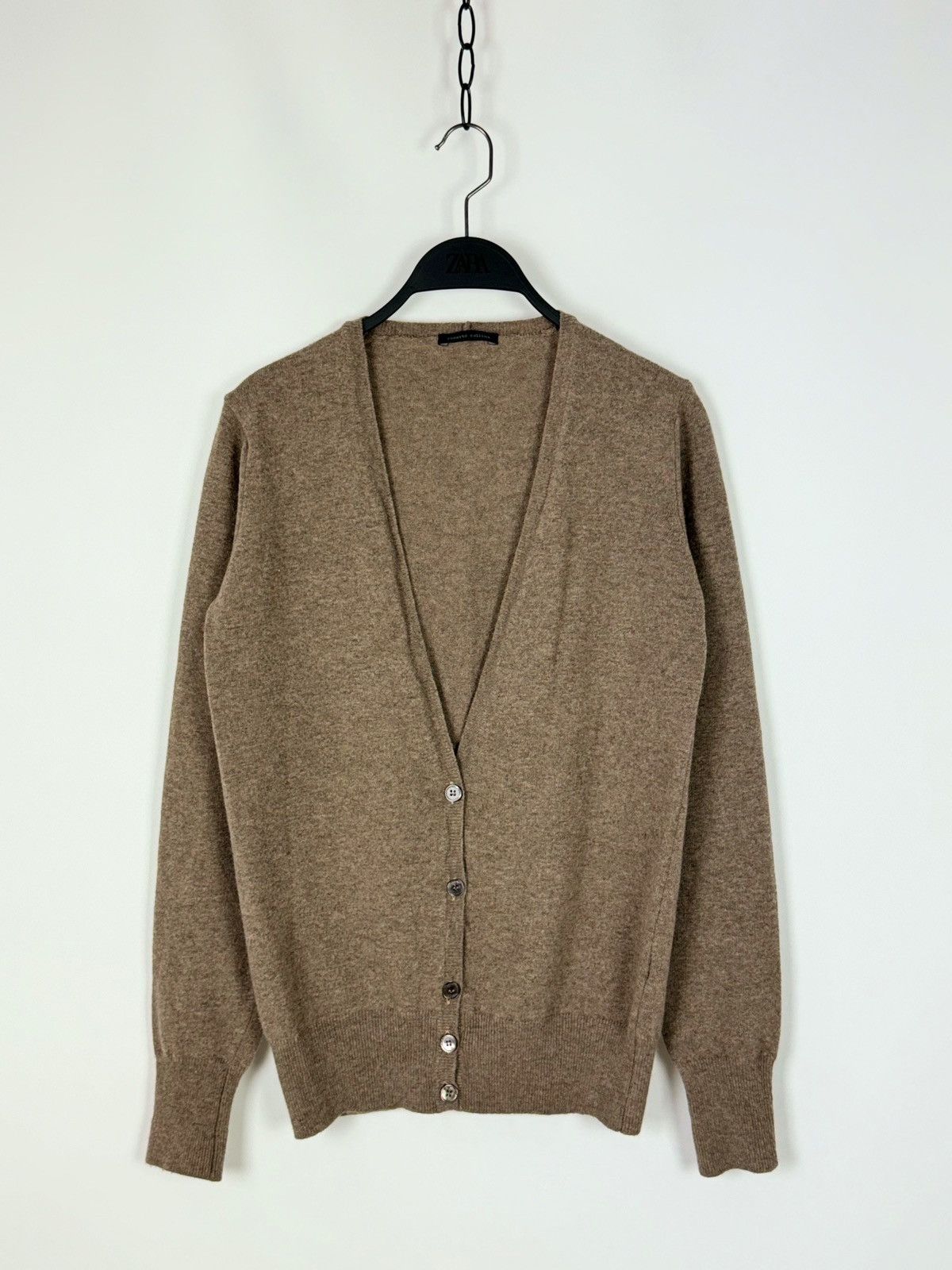 Roberto Collina Roberto Collina Brown Wool Cardigan Sweater Size M / US 6-8 / IT 42-44 - 3 Thumbnail