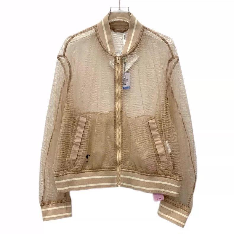 Dior Dior Brown striped stand-up collar zipper long-sleeved mesh Size M / US 6-8 / IT 42-44 - 1 Thumbnail