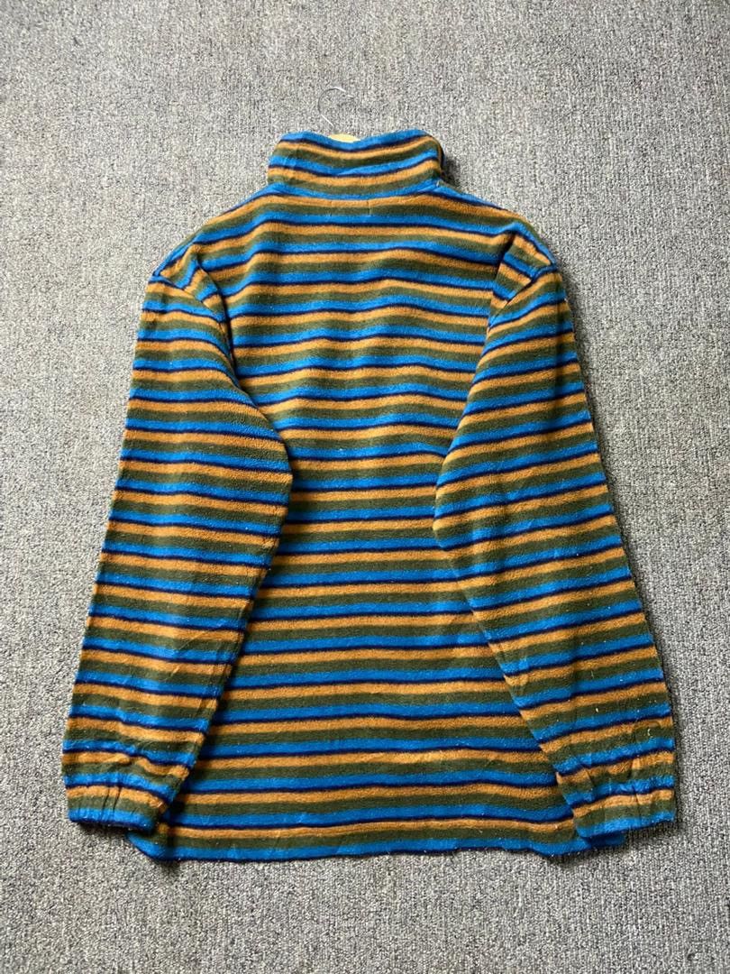 Japanese Brand Vintage APPI Half Zipper Stripes Fleece Pullover (194) Size US L / EU 52-54 / 3 - 2 Thumbnail