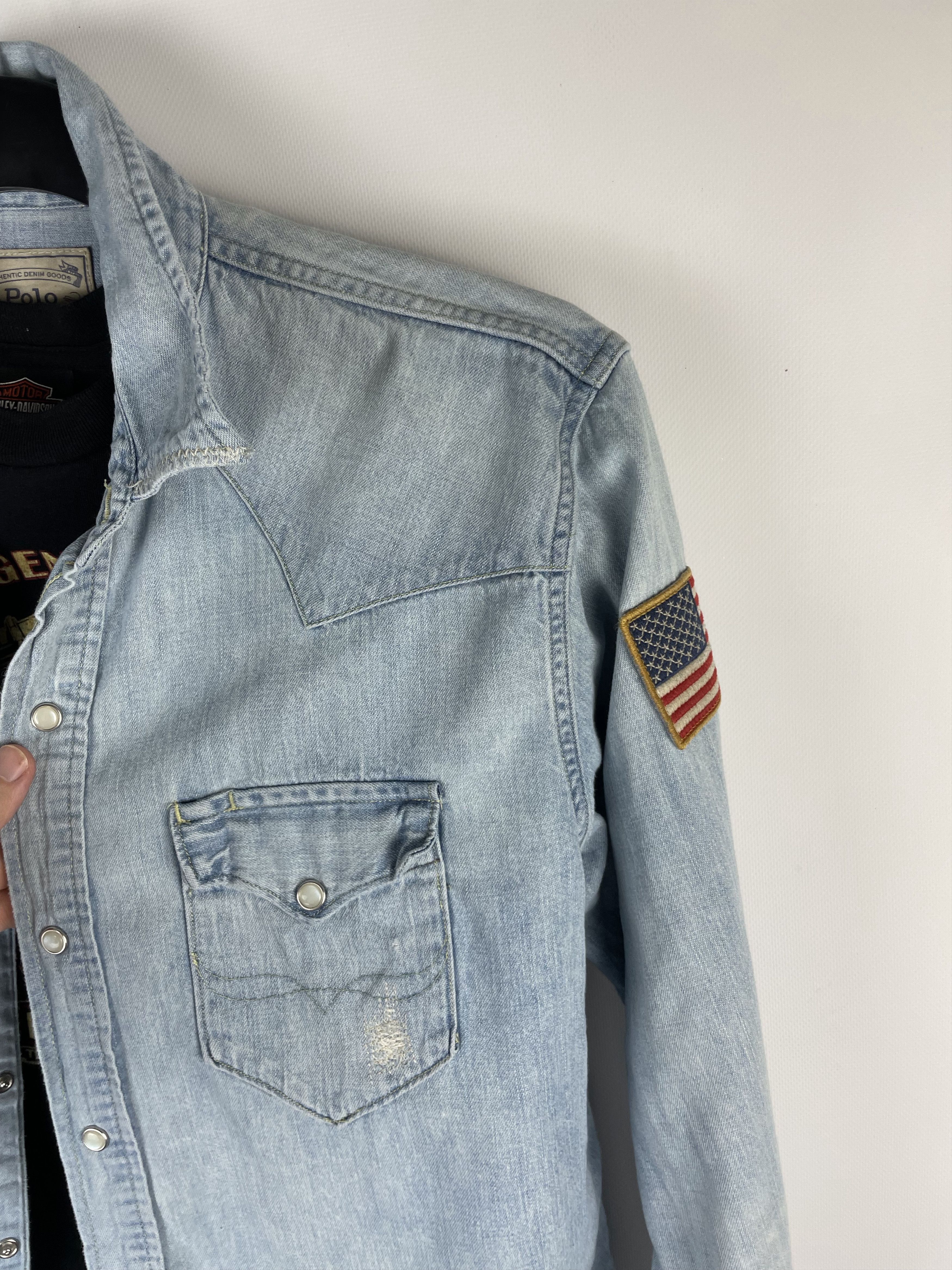 Polo Ralph Lauren Polo Ralph Lauren Vintage Mens Denim Shirt Size US L / EU 52-54 / 3 - 4 Thumbnail