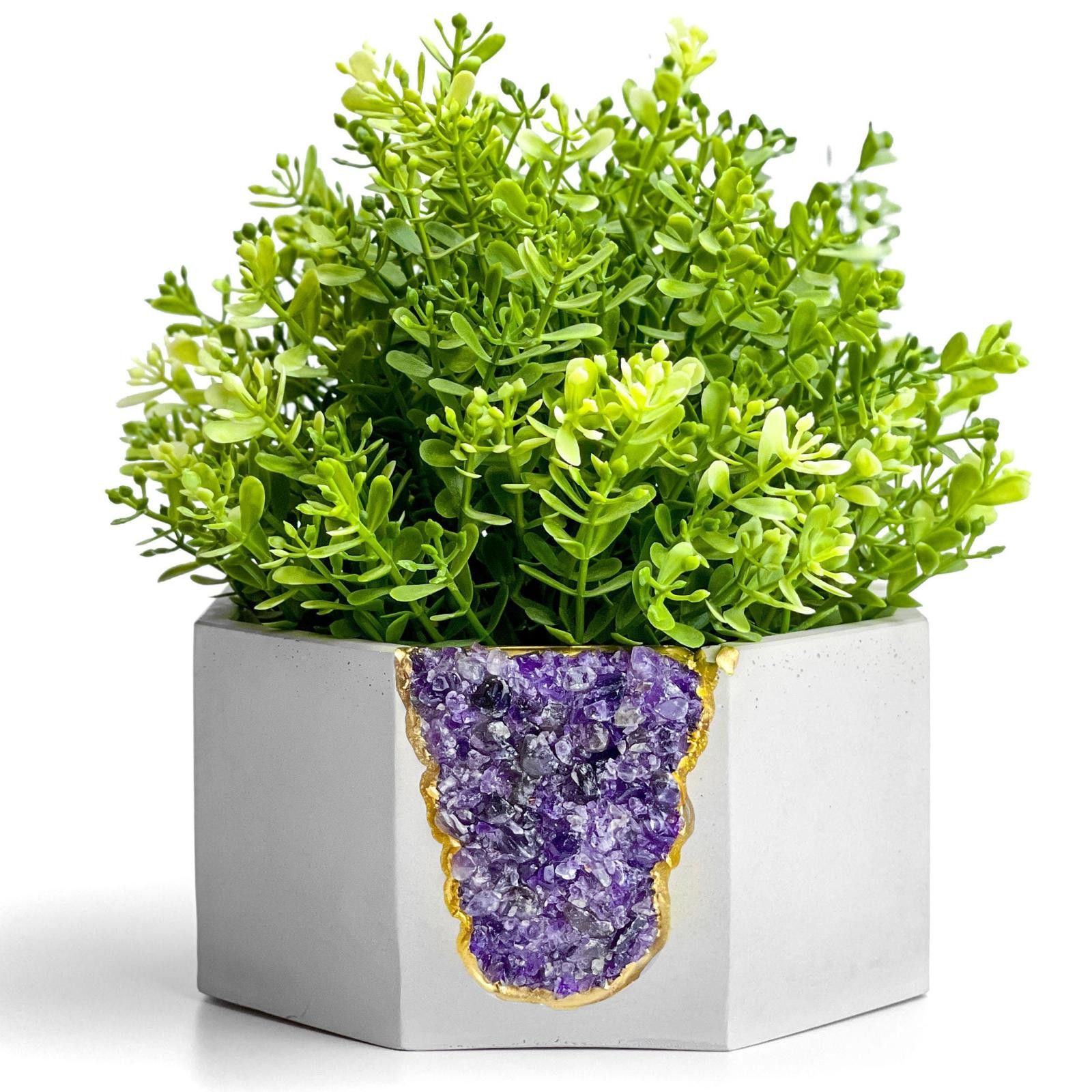 Other Large Geode Planter | Big Amethyst Crystal Planter Pot gift Size ONE SIZE - 8 Thumbnail
