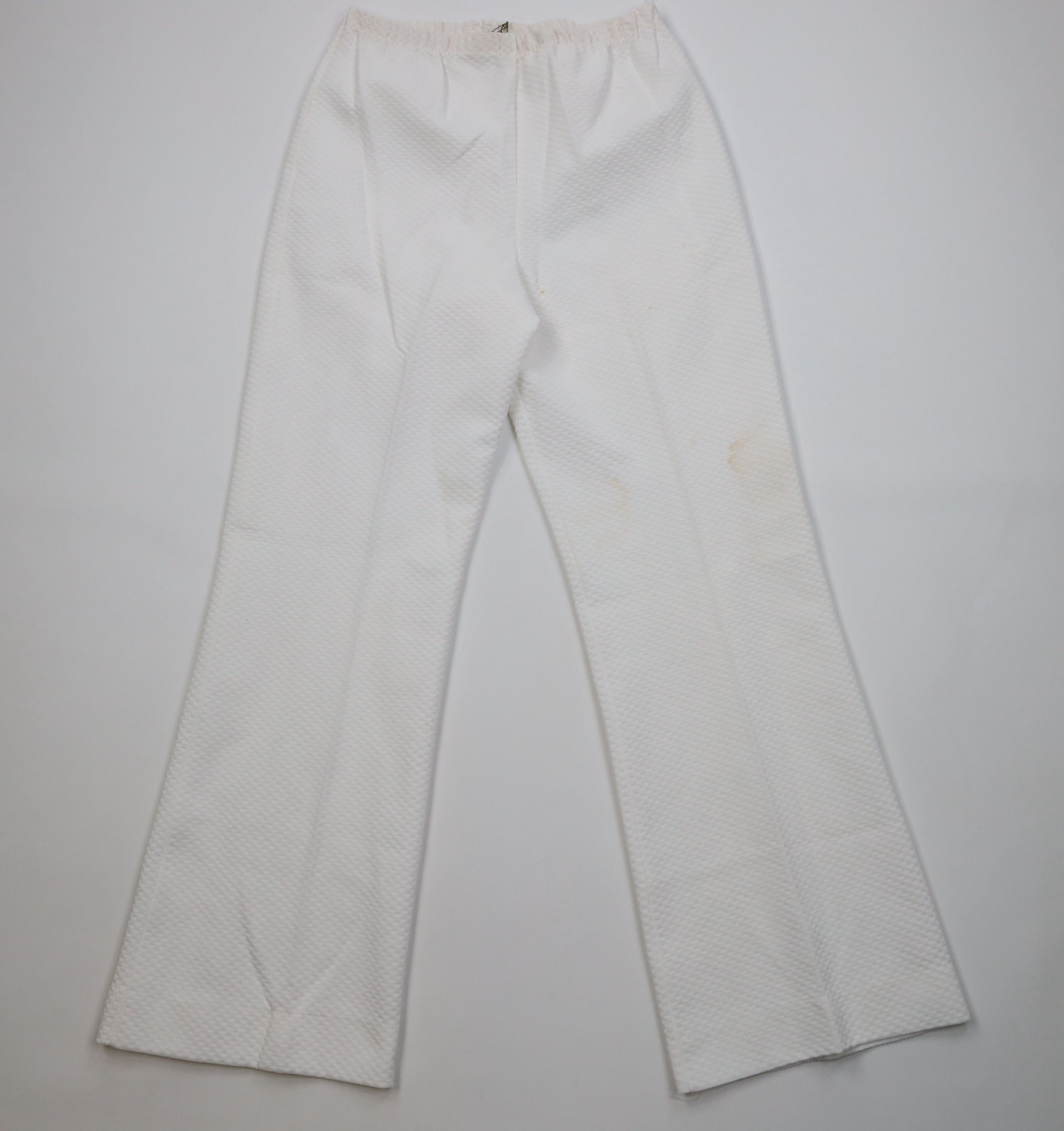 Vintage Deadstock Vintage 70s Wide Leg Bell Bottoms Pants White USA Size 36" / US 14 / IT 50 - 1 Thumbnail