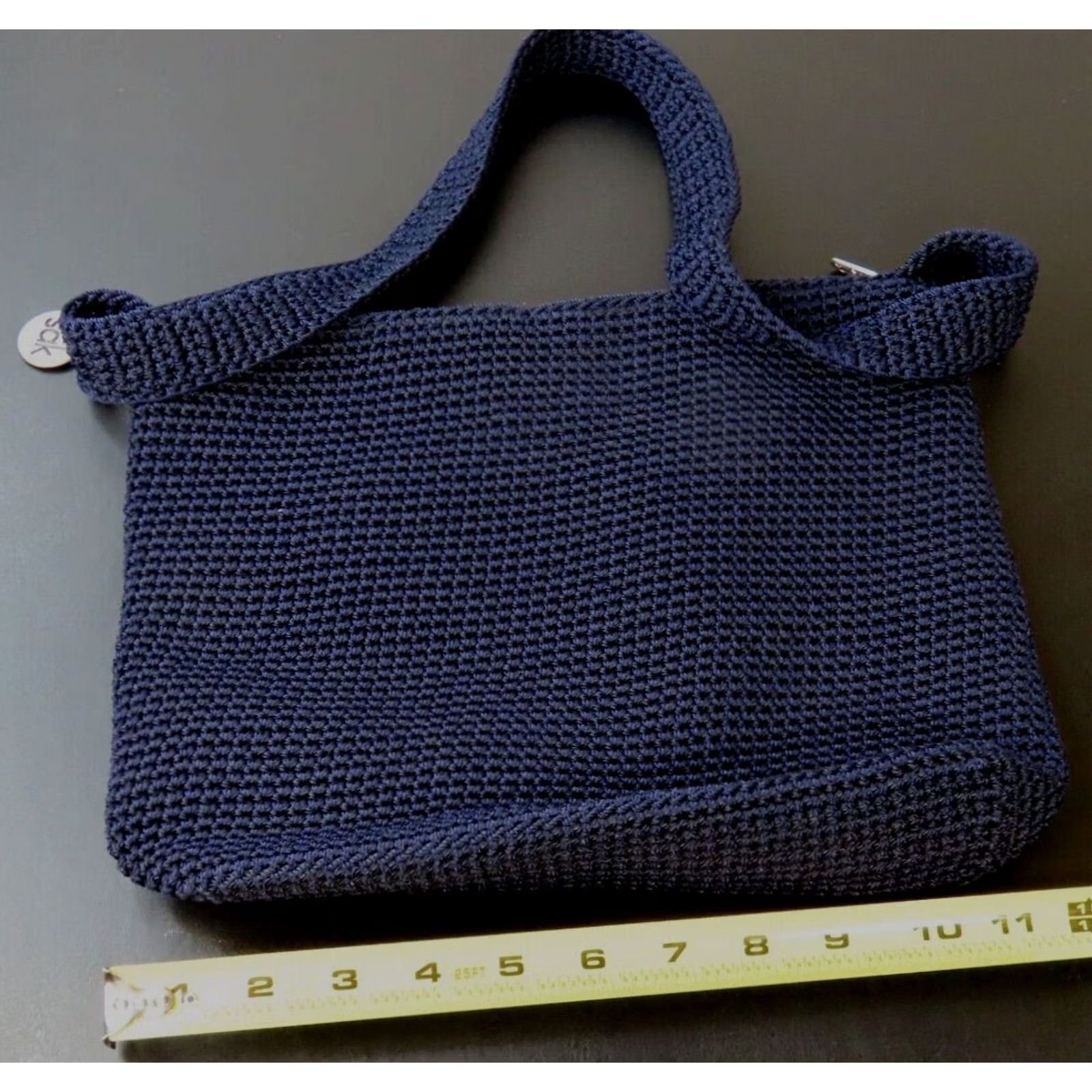 The Sak The Sak Crossbody Purse Navy Blue Medium Navy 3 Pockets Zipper Silver Hardware Women Knit Polypropylene Size ONE SIZE - 5 Thumbnail