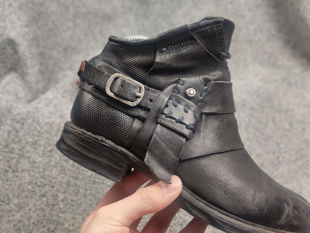A.S.98 A.S.98 Vintage Durable Leather Zip buckles Ankle Boots Size US 6 / IT 36 - 20 Thumbnail